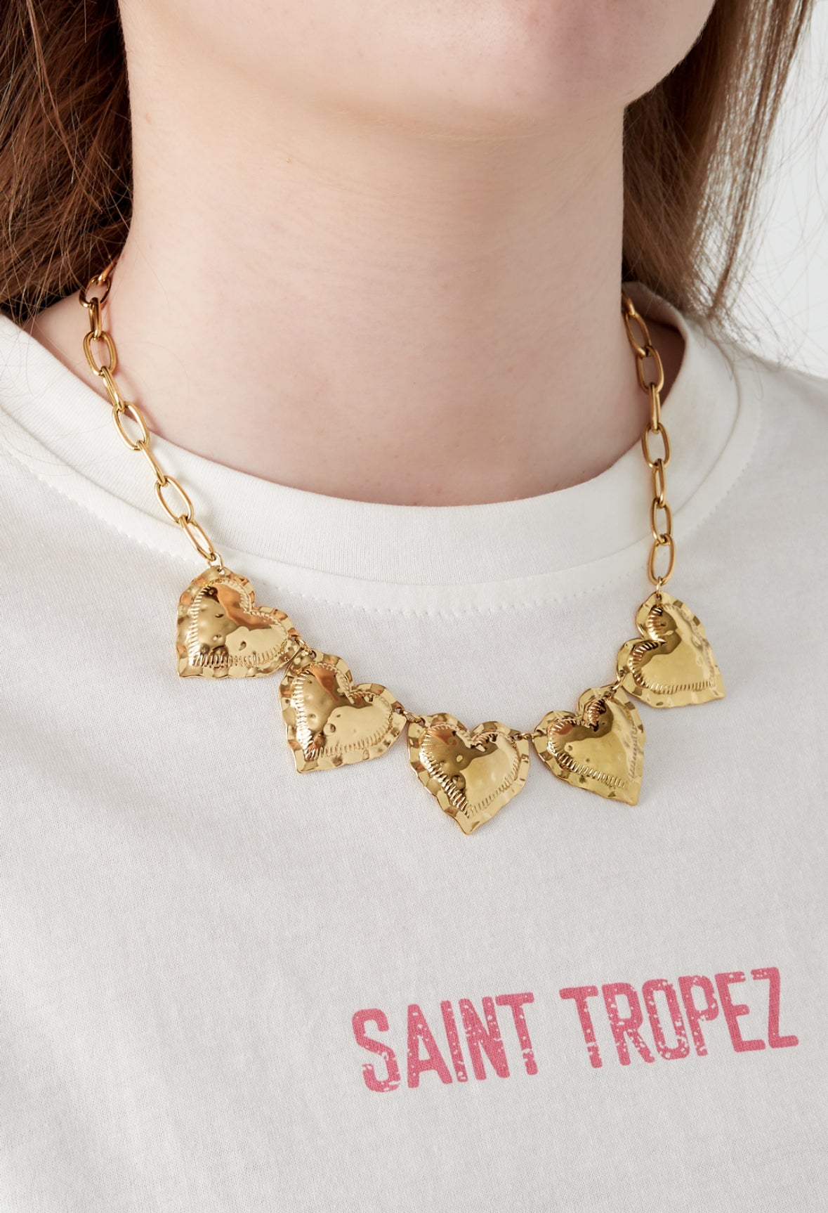 5 harten ketting