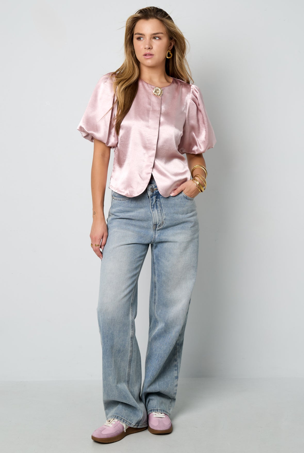 Statement top met pofmouwen