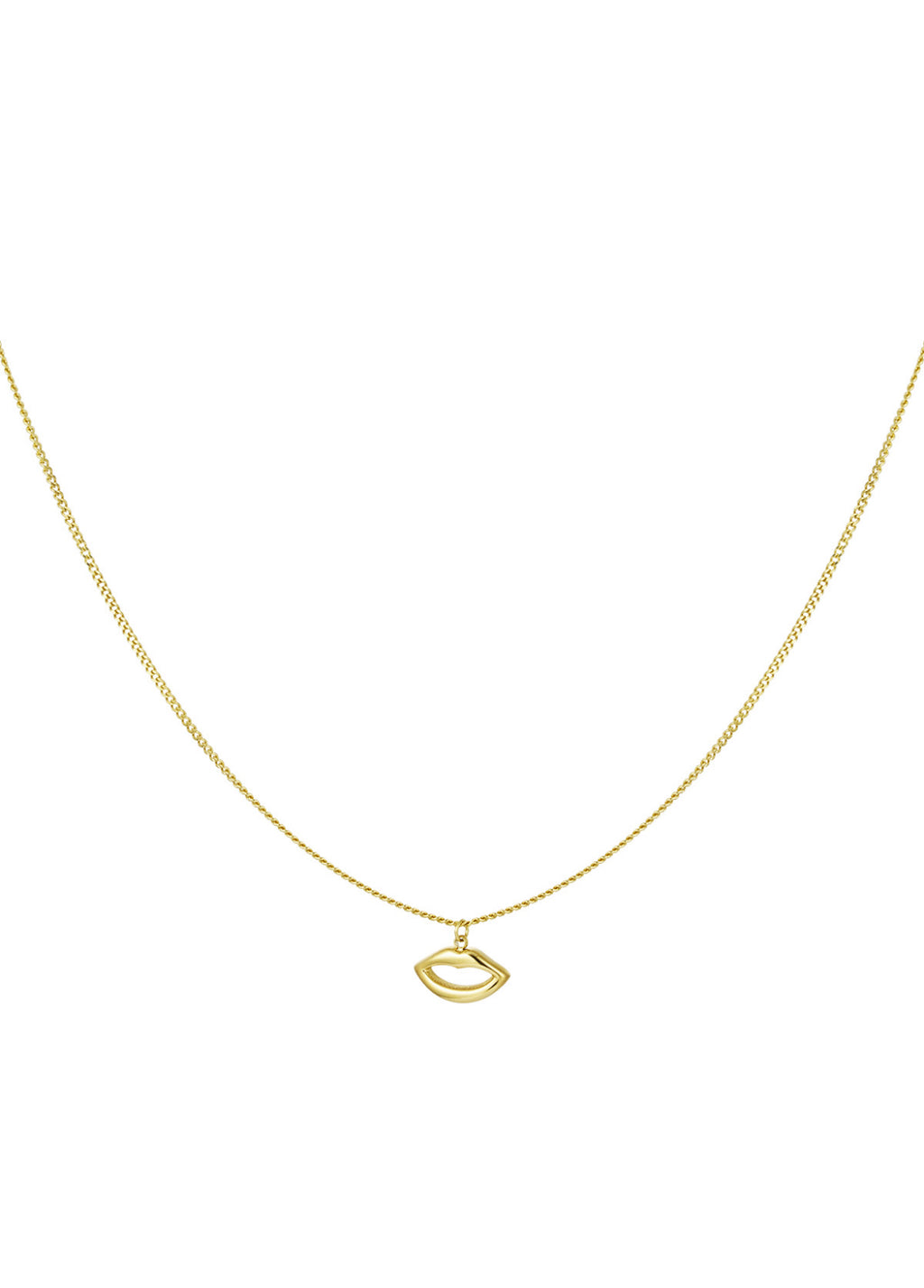 Simpele ketting met lippen bedel