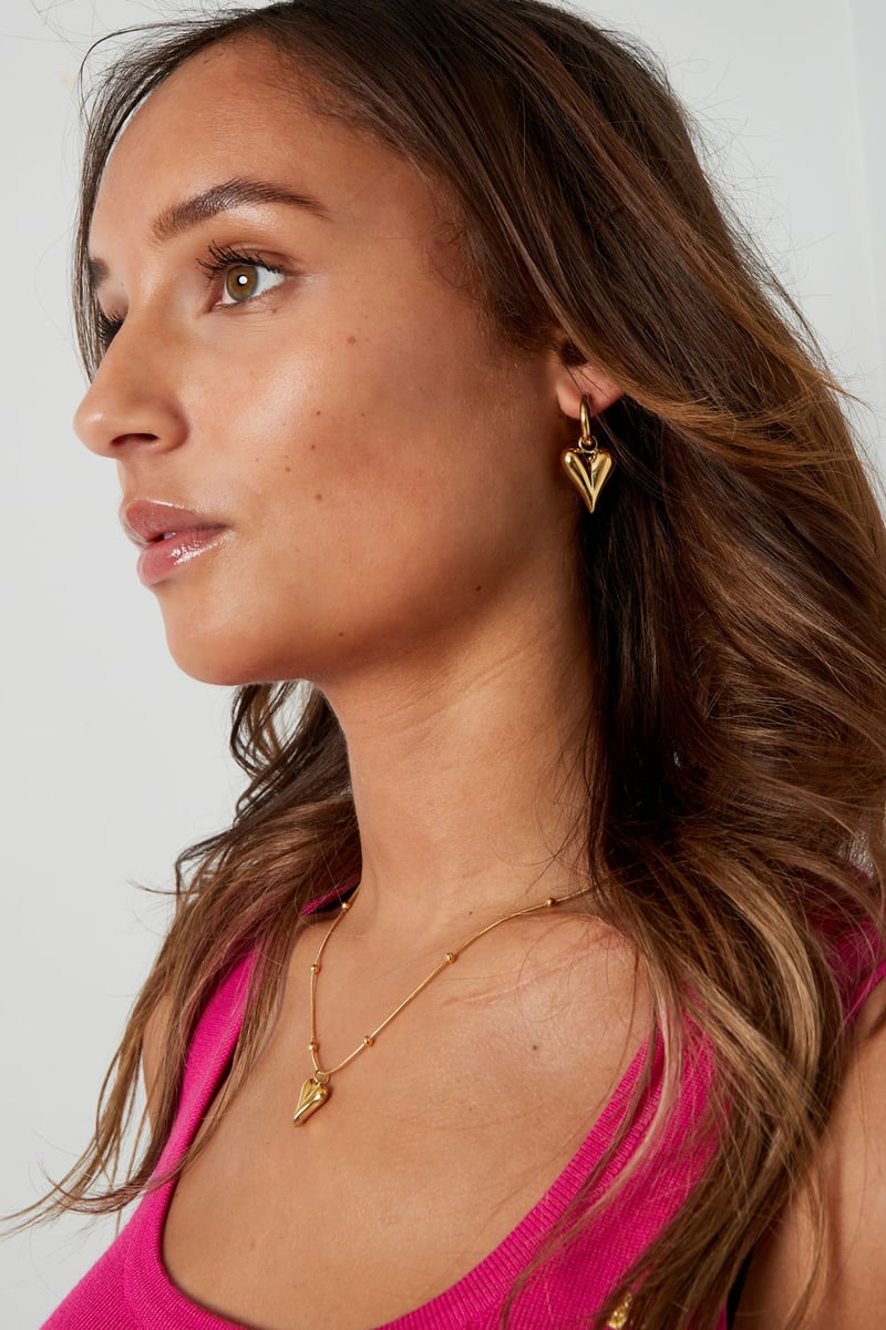 oorbellen met harthangers medium