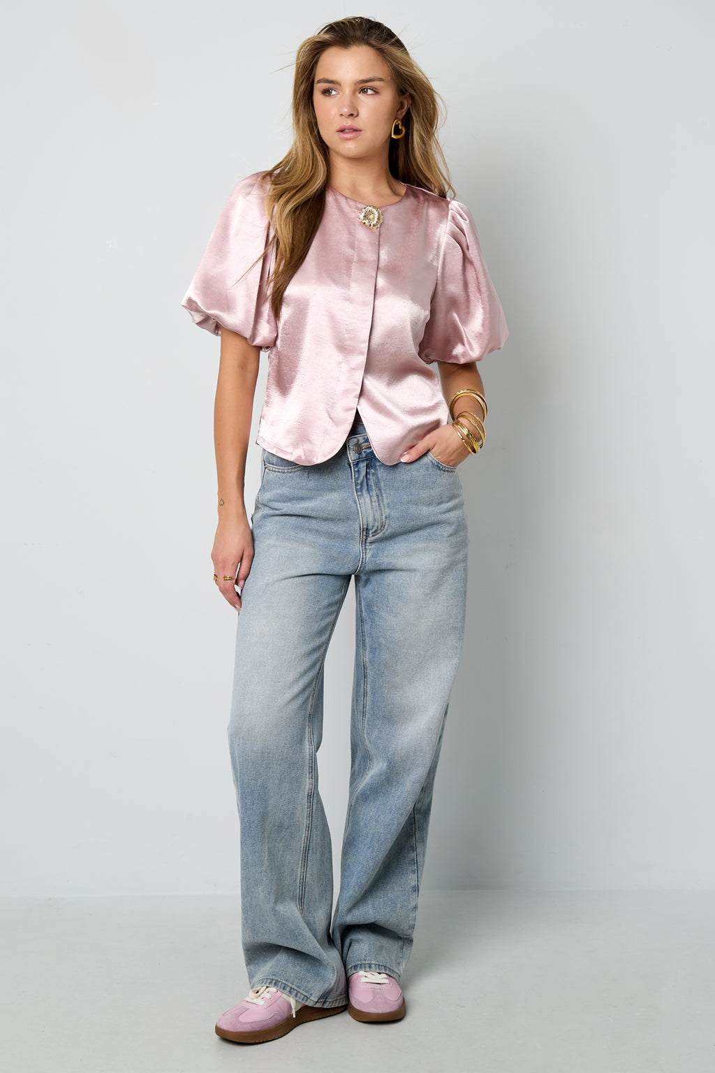 Statement top met pofmouwen