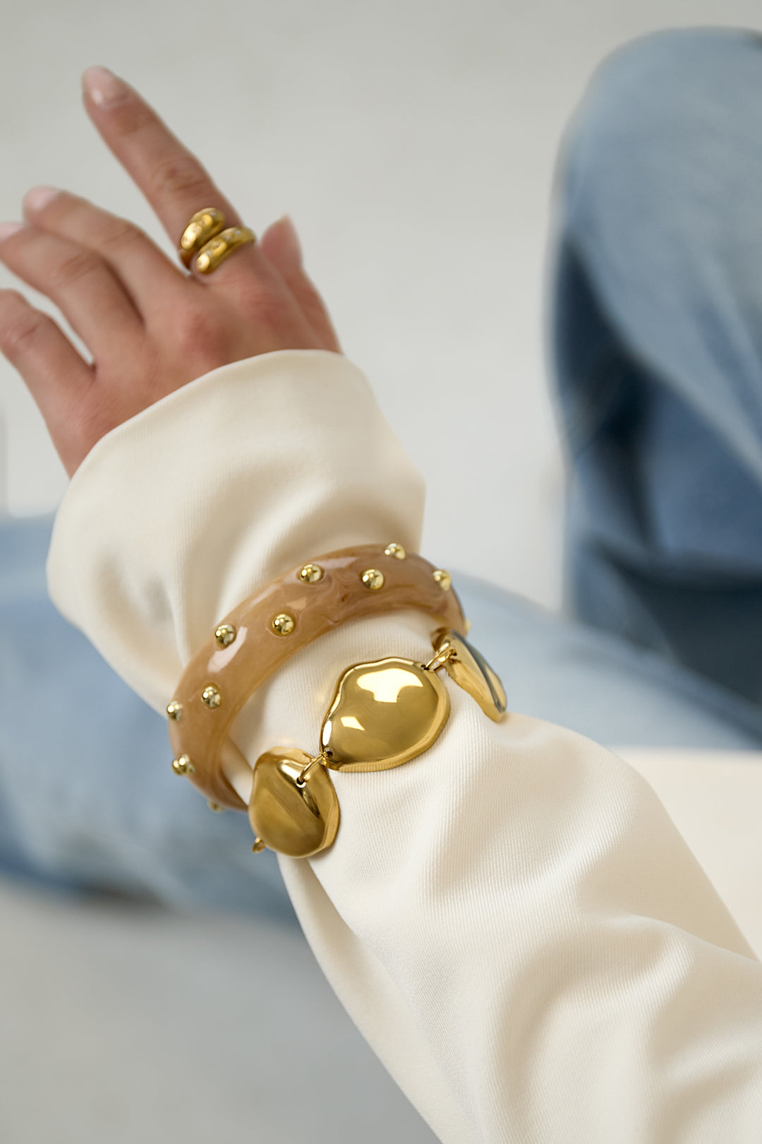 Ketting met rustieke asymmetrische kralen