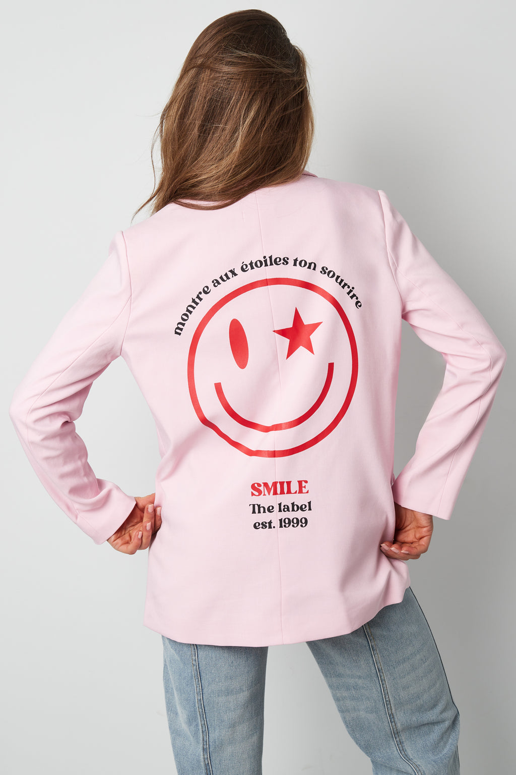 Polyester Vrouwen Blazerset Oversized Fit met Geborduurd Logo