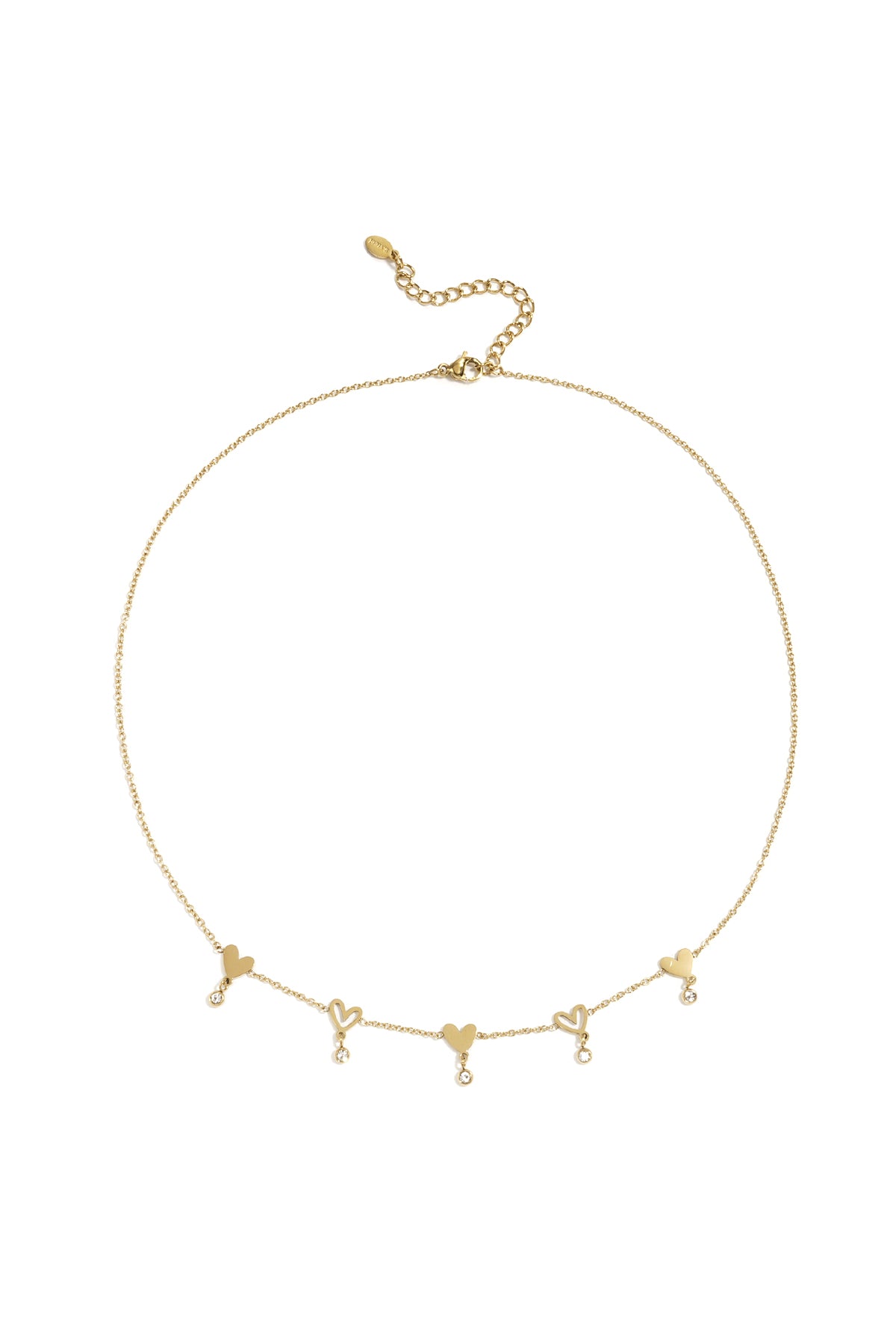 Roestvrijstalen kettingen met hart, casual, dagelijks, eenvoudig, serie, damessieraden