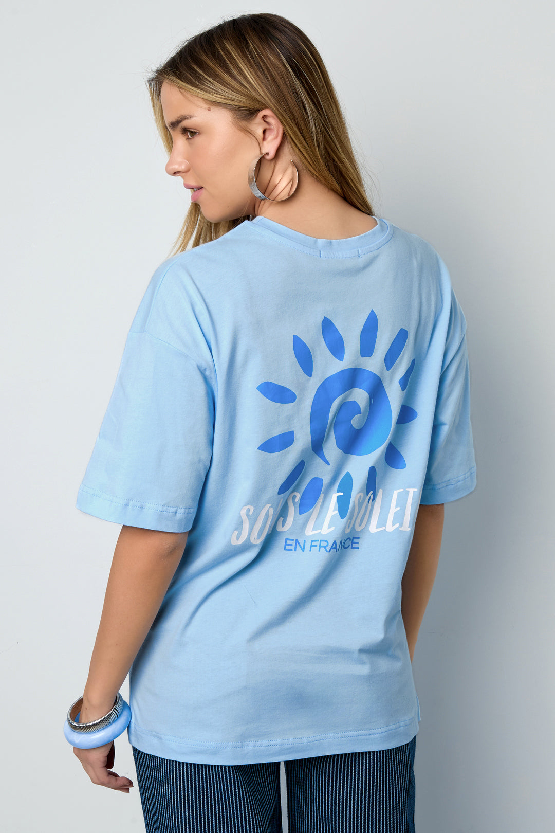 Katoen Gebreide Vrouwen T-shirt Casual Letters