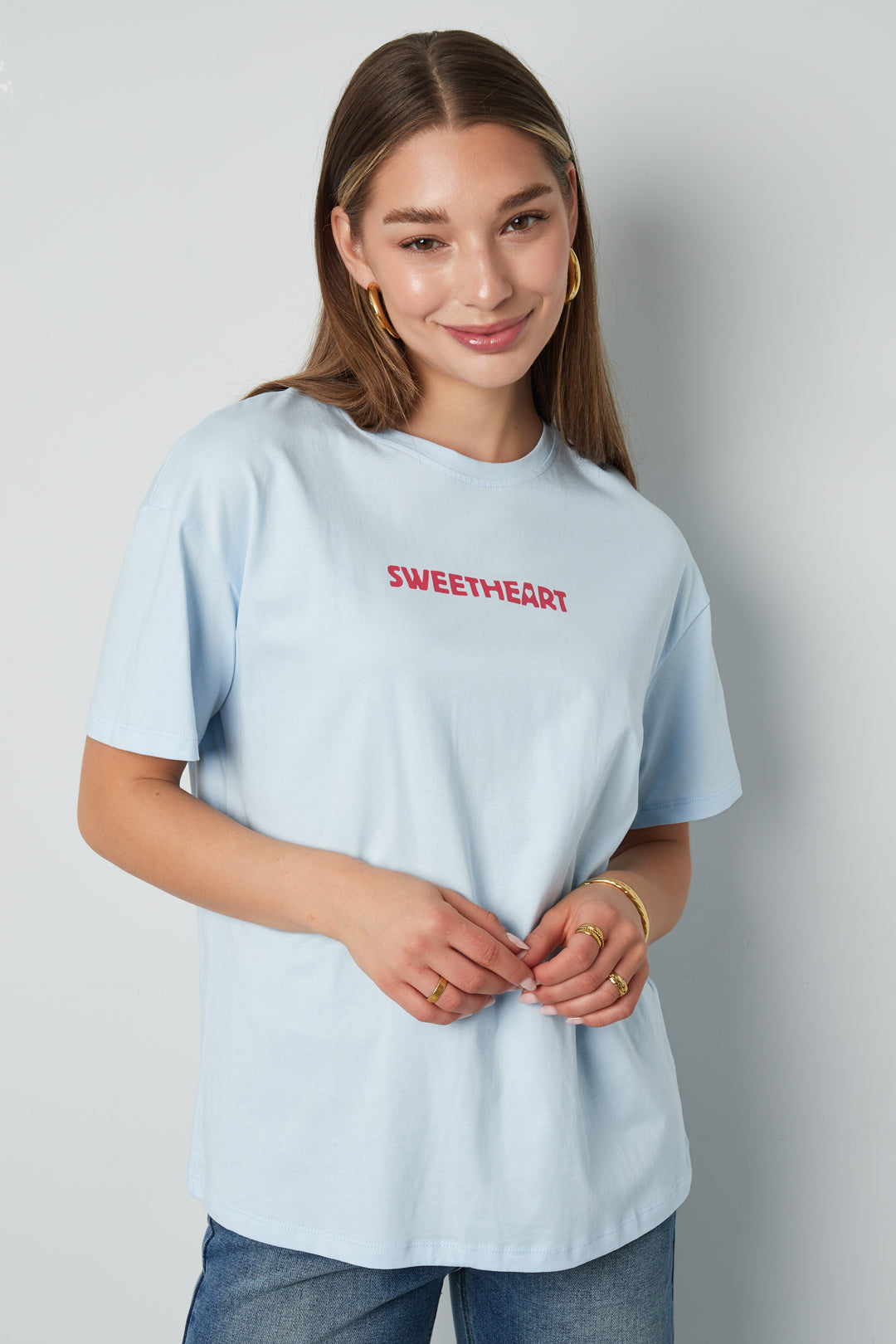 Gebreide Vrouwen T-shirt Casual Letters