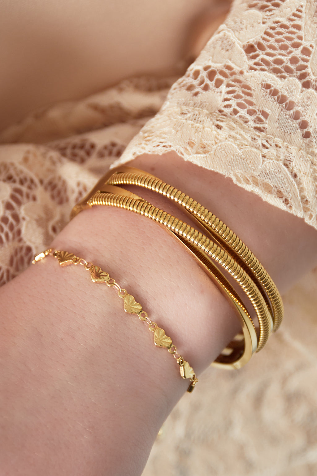 Gouden trio armband