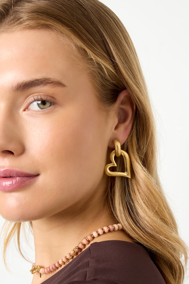 Oorbellen met hartjes, casual, dagelijks, eenvoudig, serie, damessieraden