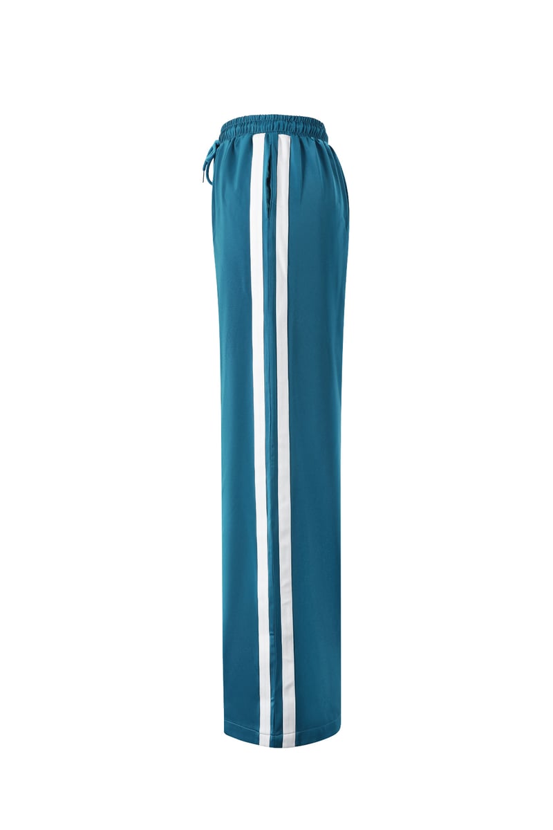 Satijnen broek met strepen