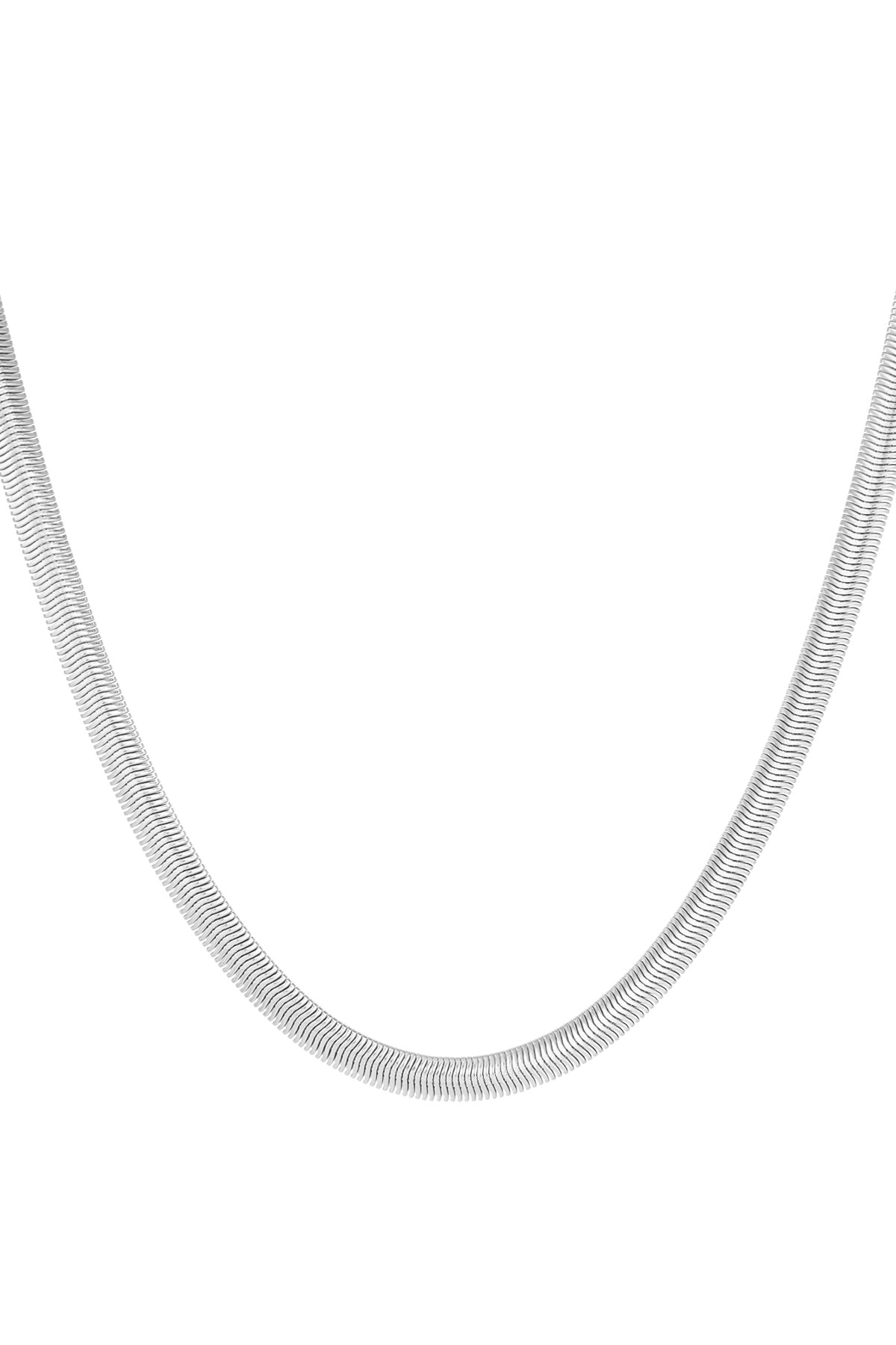 Unisex ketting plat met structuur - Goud kleur-6.0MM