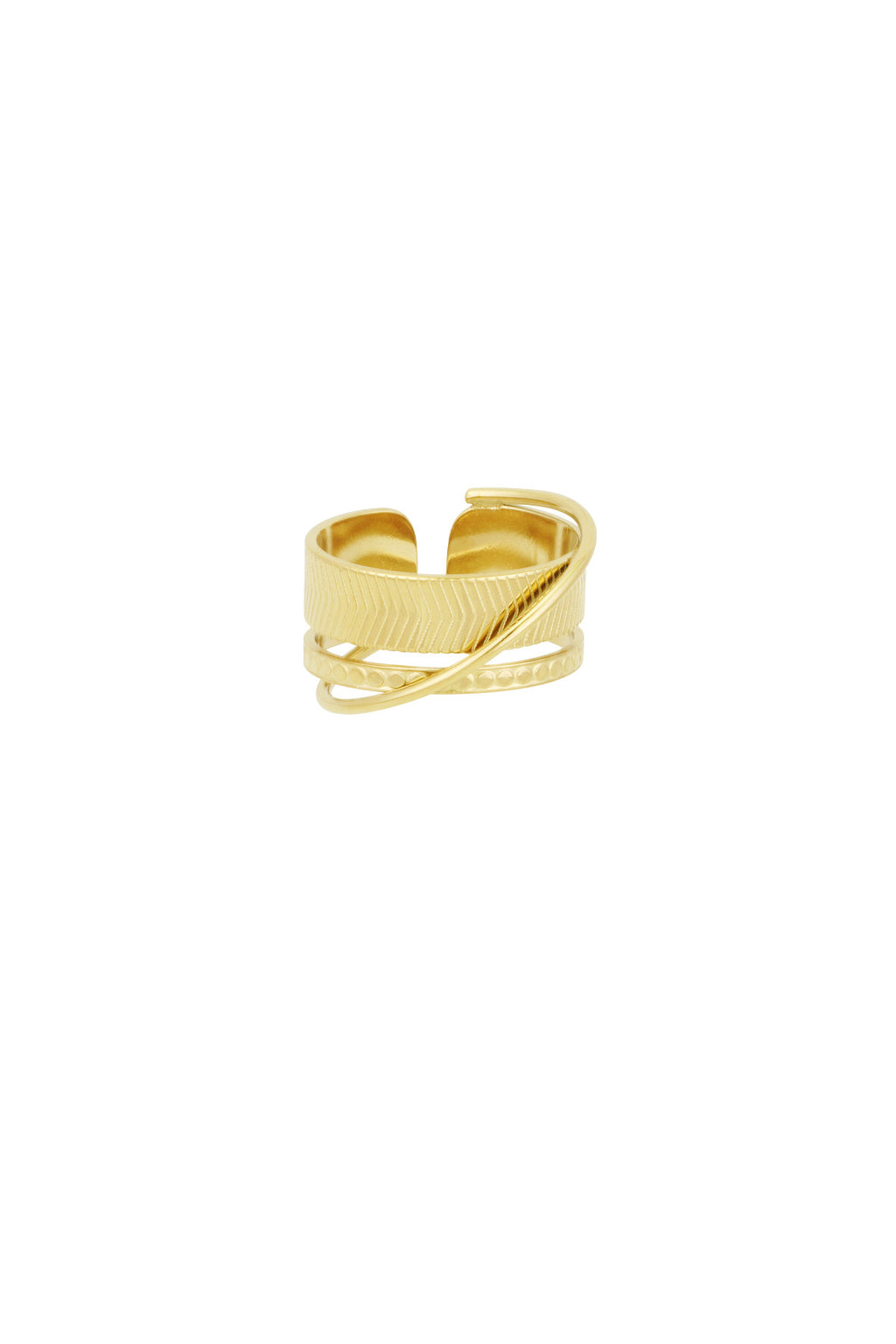 stacked treasures ring