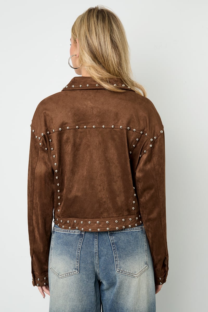 Suède jas studs