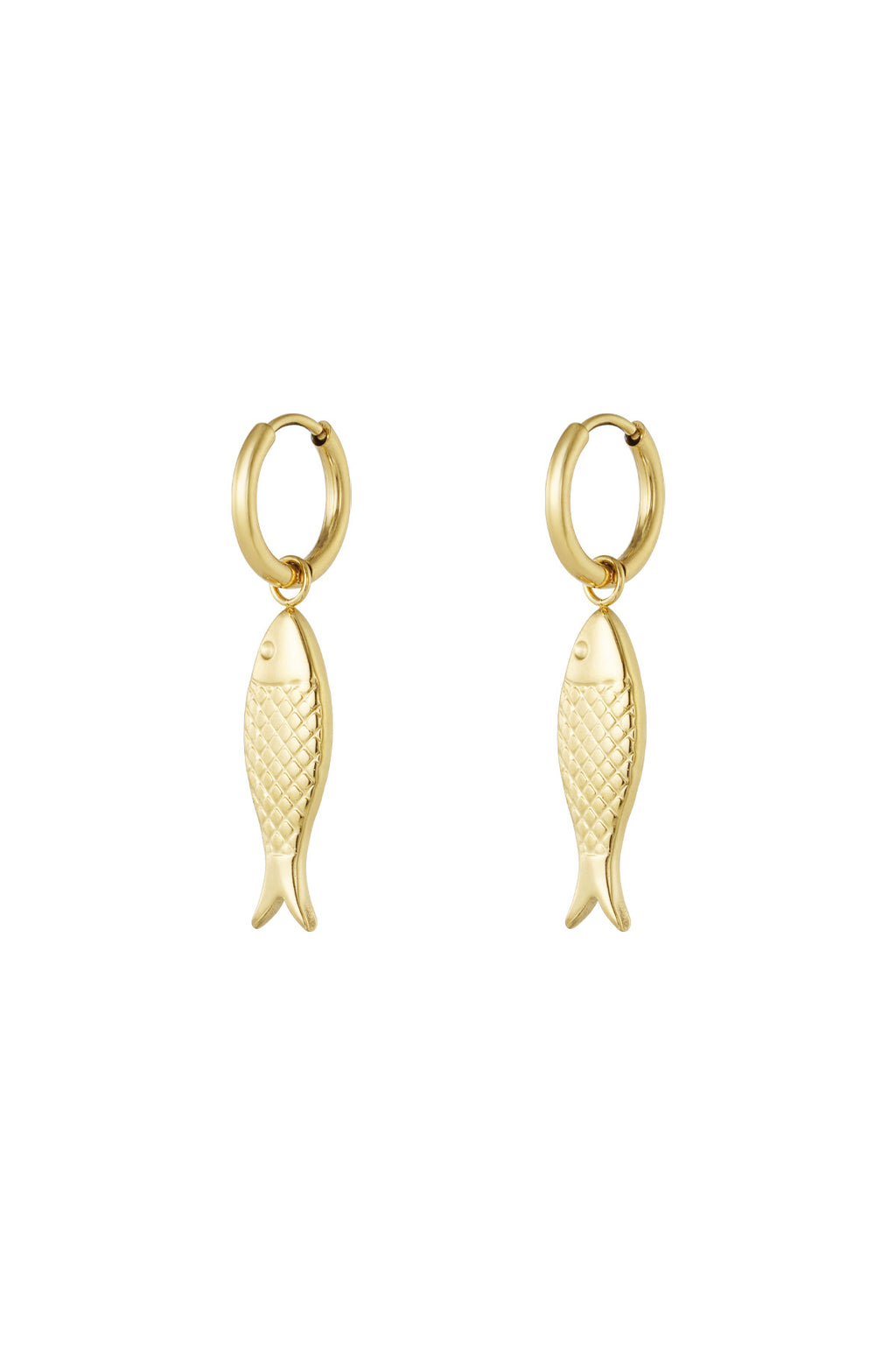 fish charm oorbellen