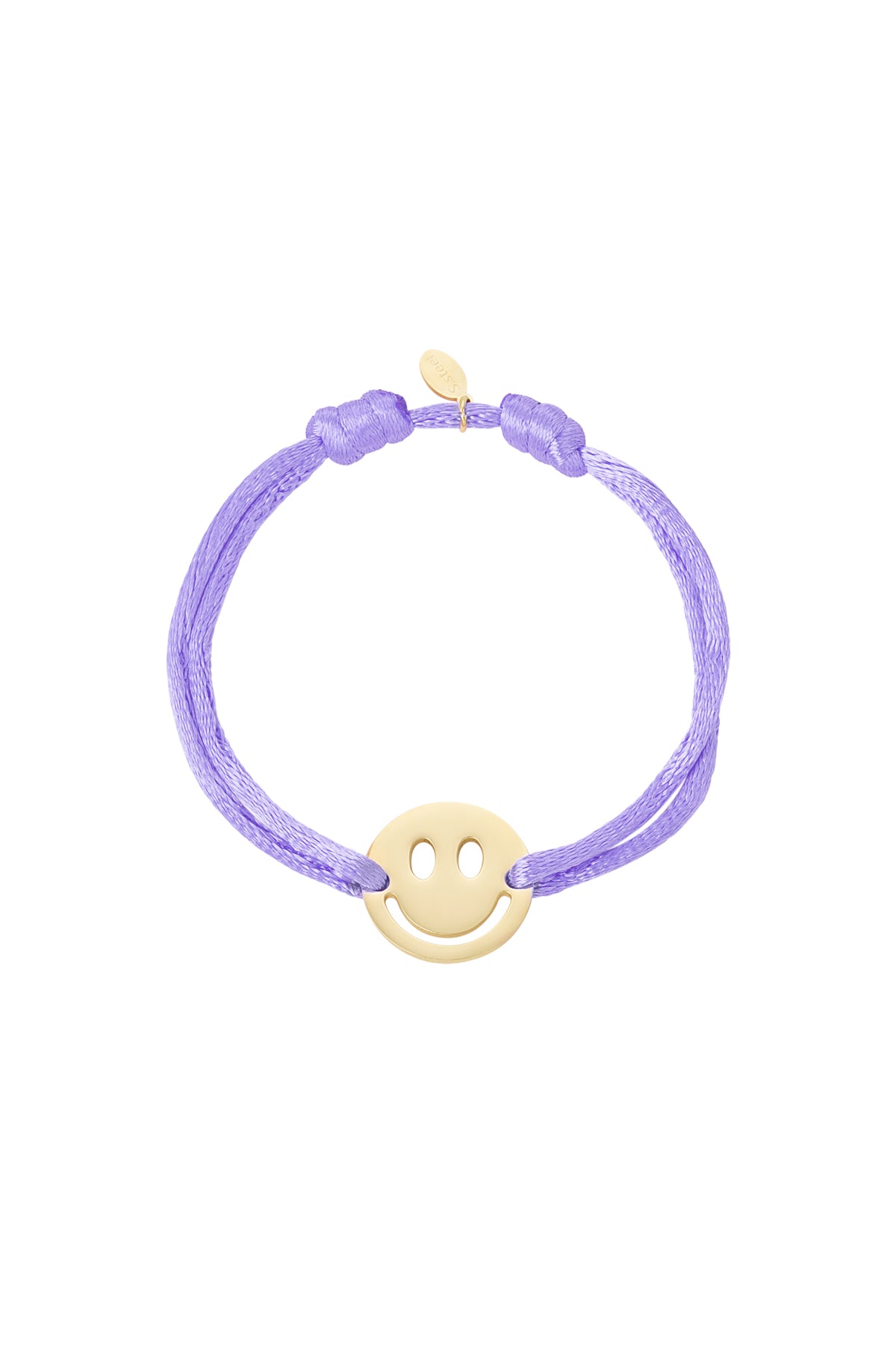 Satijnen armband met smiley