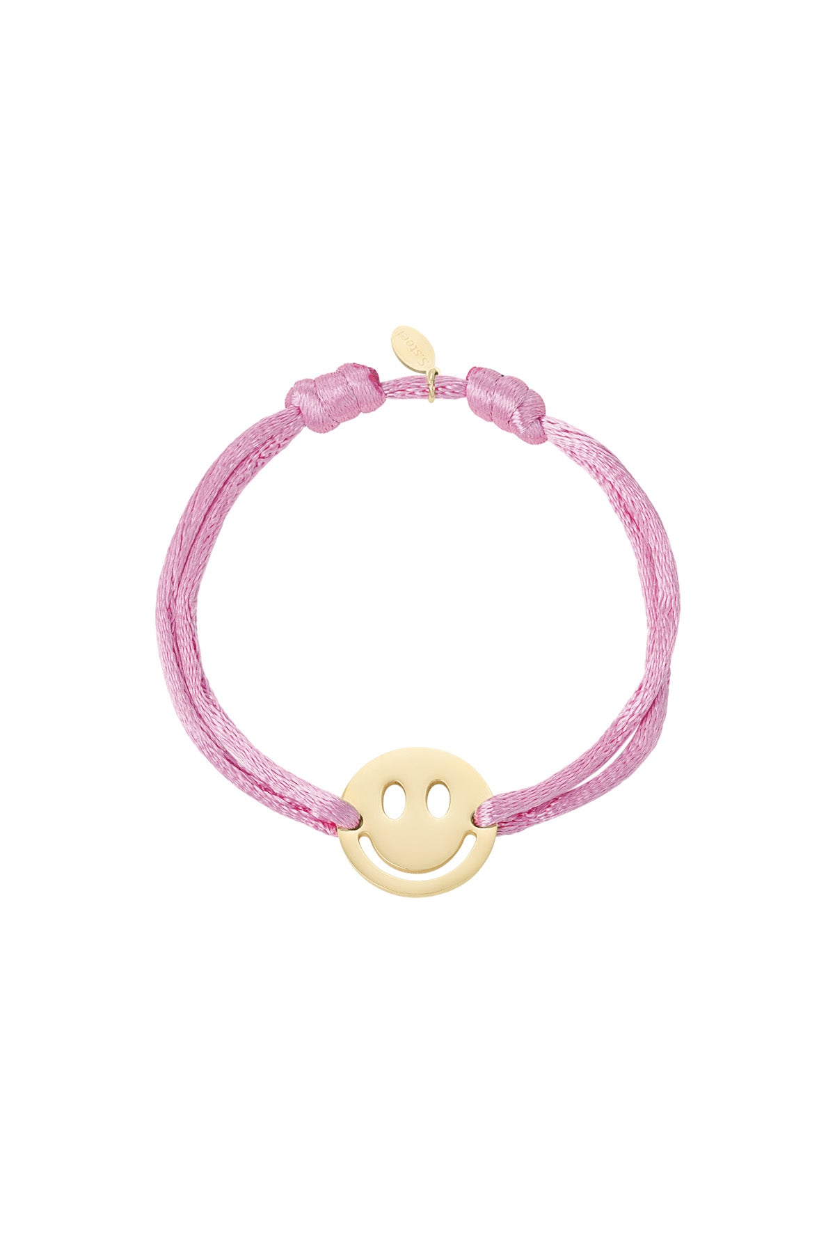 Satijnen armband met smiley
