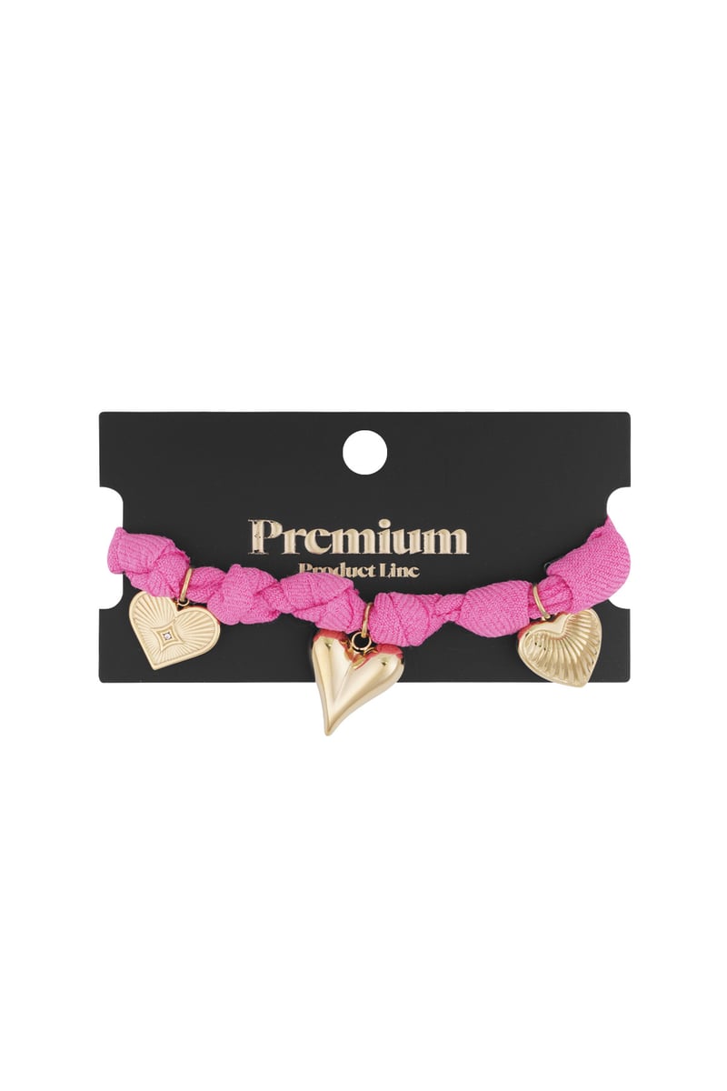 Armband color bliss heart - Fuchsia