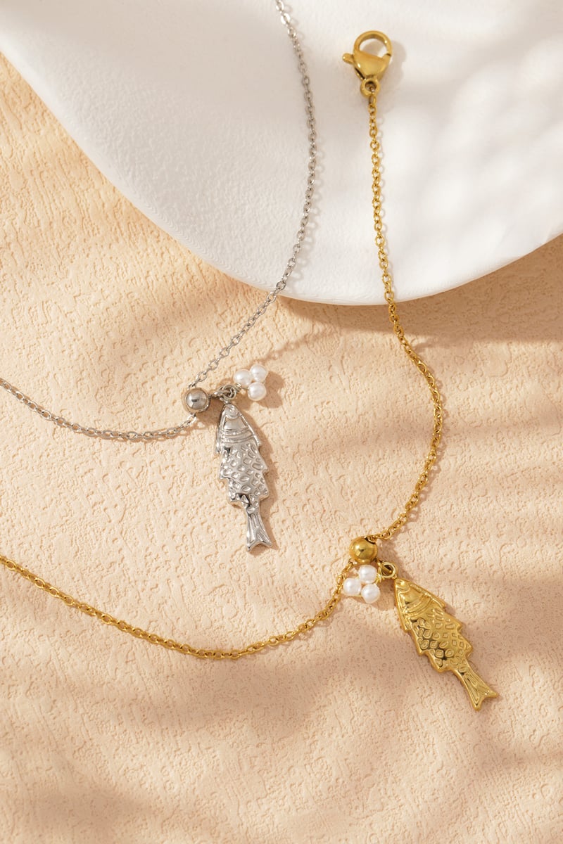 Fishy armband - goudkleur