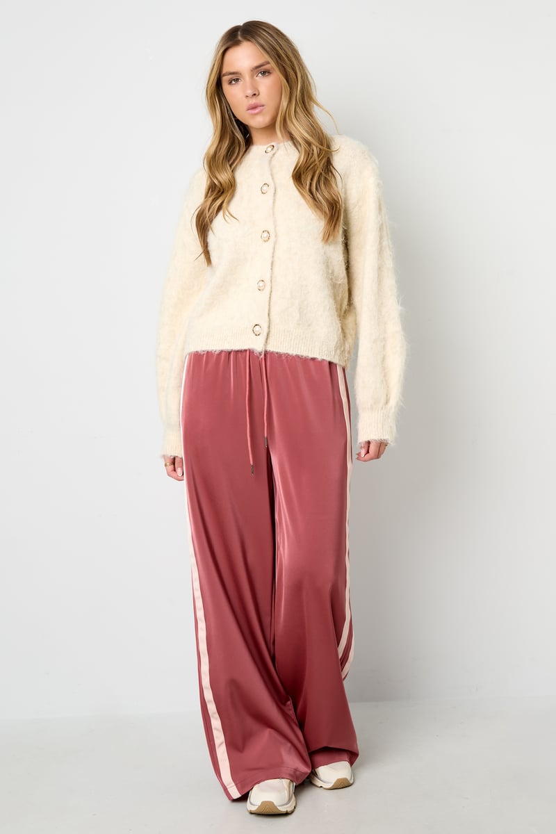 Satijnen broek met strepen