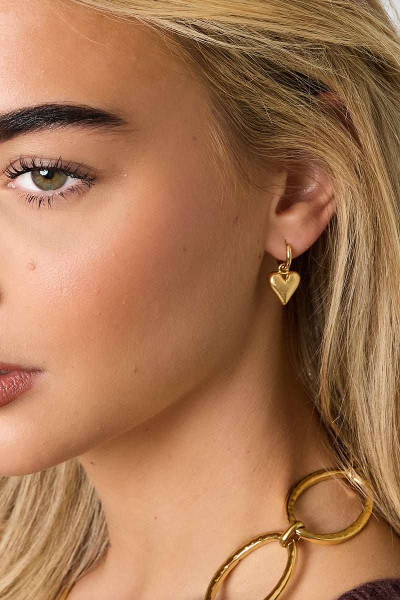 Oorbellen met hartjes, casual, dagelijks, eenvoudig, serie, damessieraden