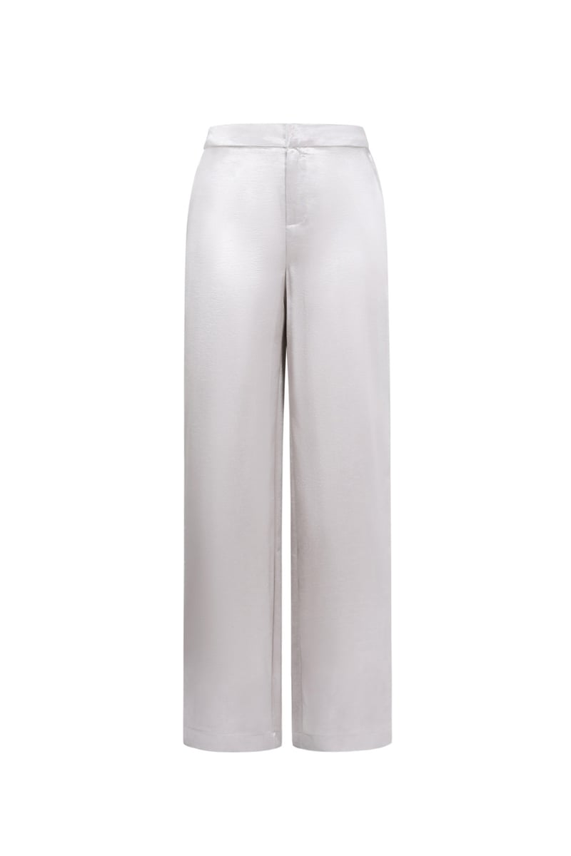 Zijden look broek