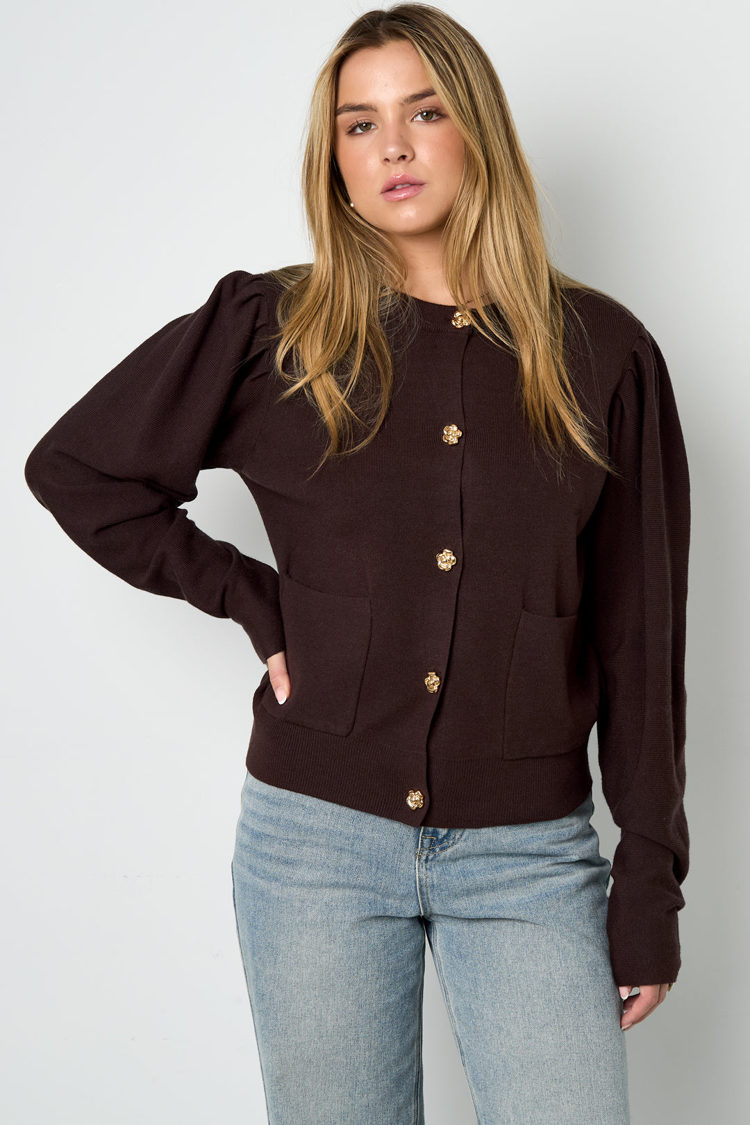 Gebreide Viscose Dames Cardigan Herfst/Winter Casual Solide Kleur
