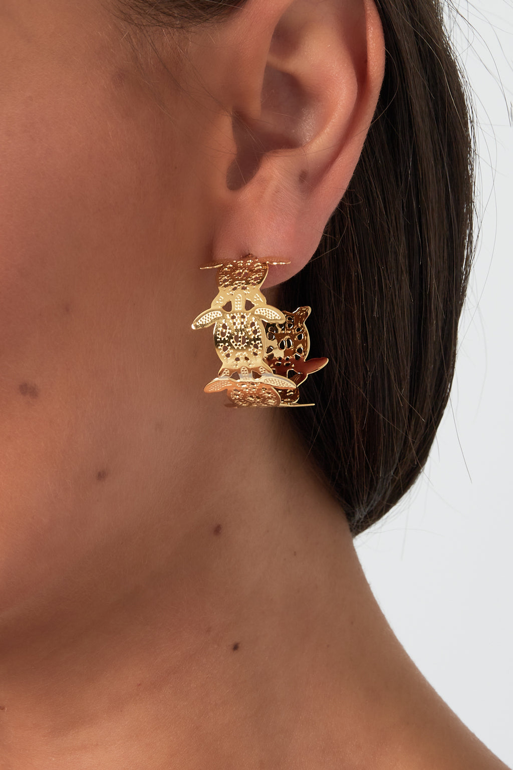 Oorbellen in de vorm van een zeeschildpad