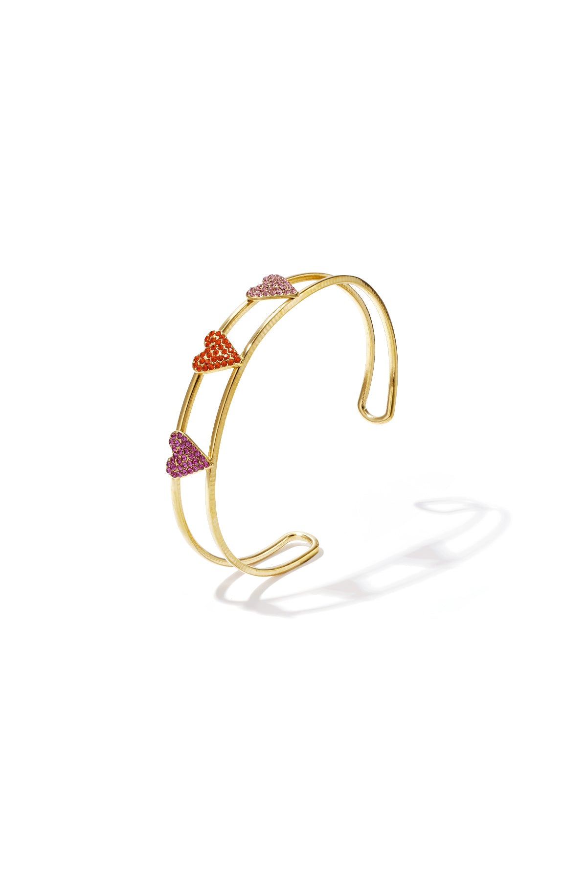 Bangle met strass harten