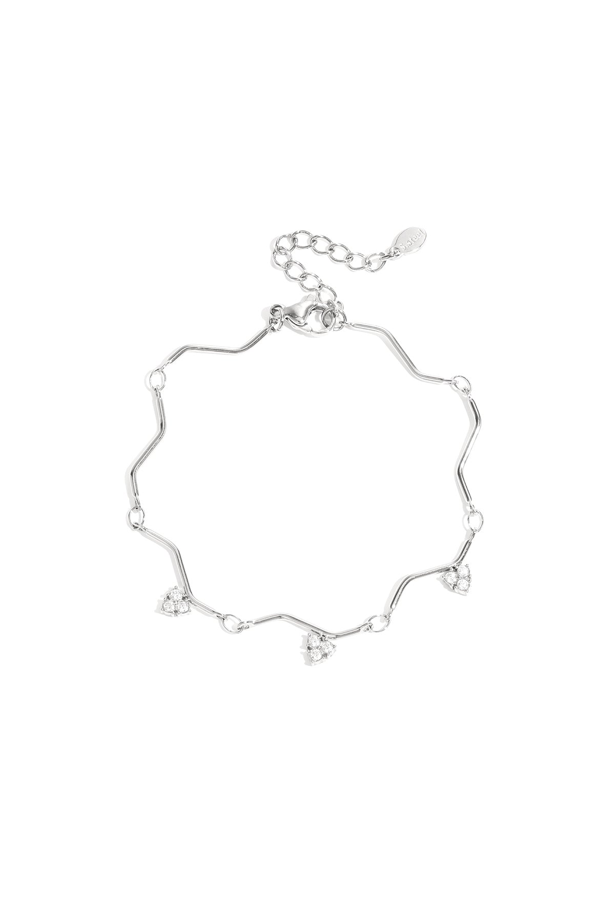 Armband met zigzag patroon en steentjes