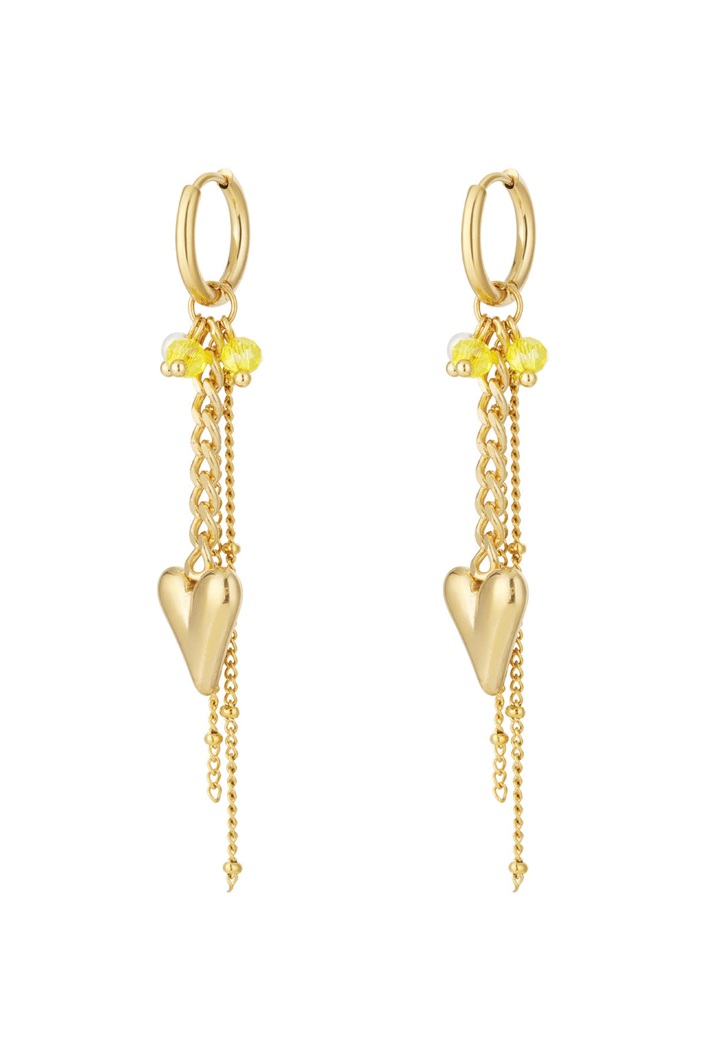 Hartvormige oorbellen