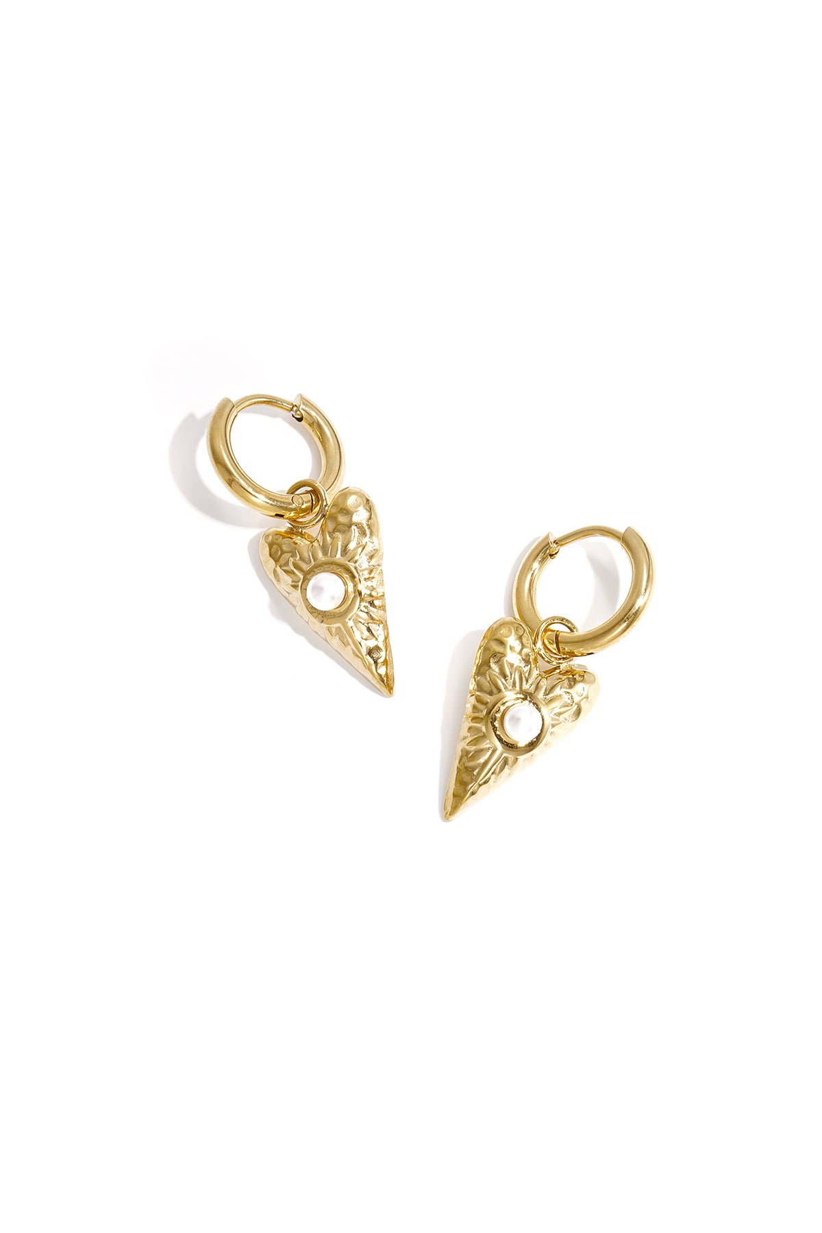 Roestvrijstalen oorbellen met hartvormige hanger, casual en eenvoudig, voor dagelijks gebruik, dames sieraden