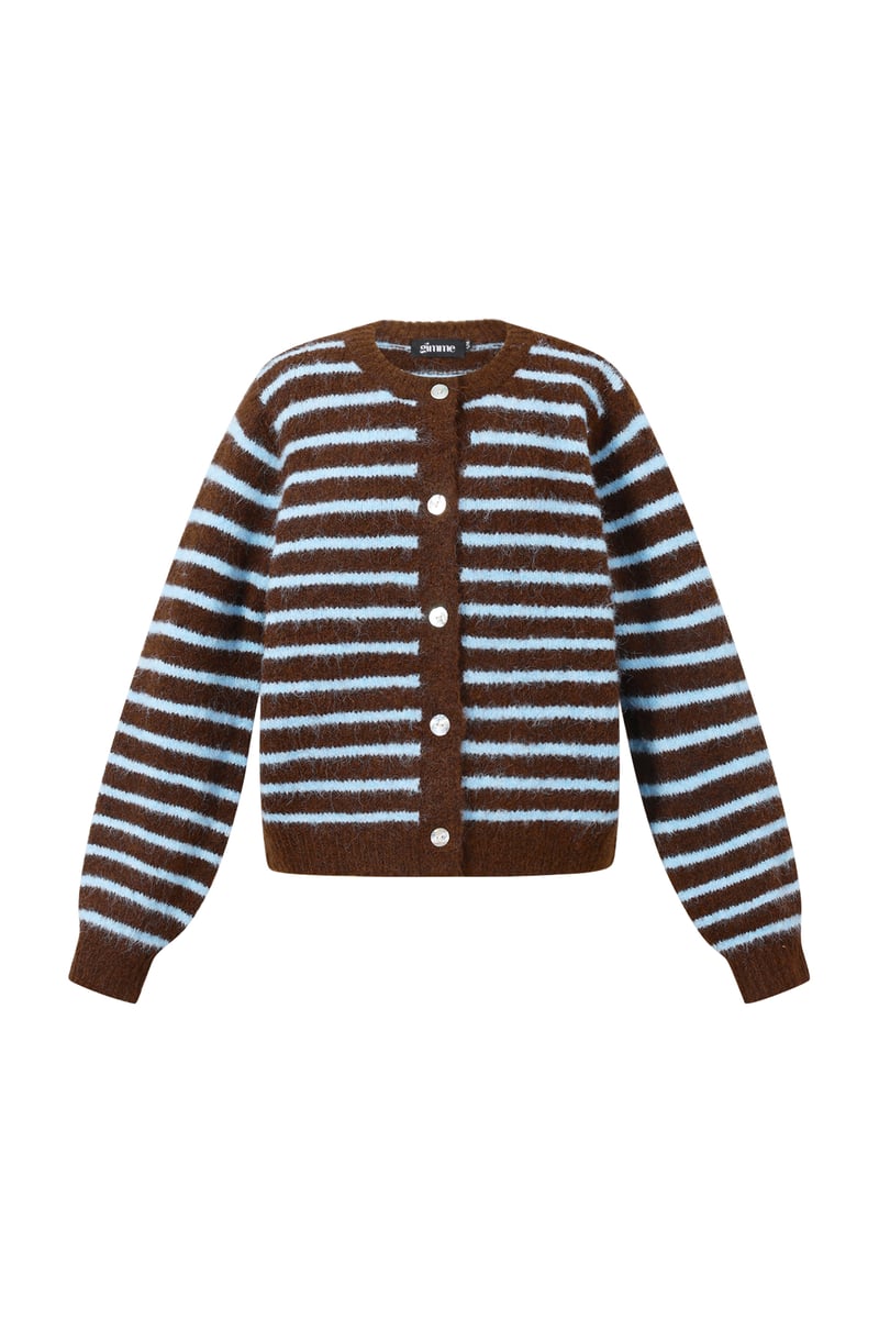 Polyestervezel (polyester) Gebreid vest Strepen Casual Herfst/Winterkleding