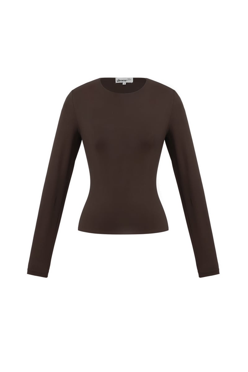 Nylon Lange mouwen tops Effen kleur Basic All Fit Kleding