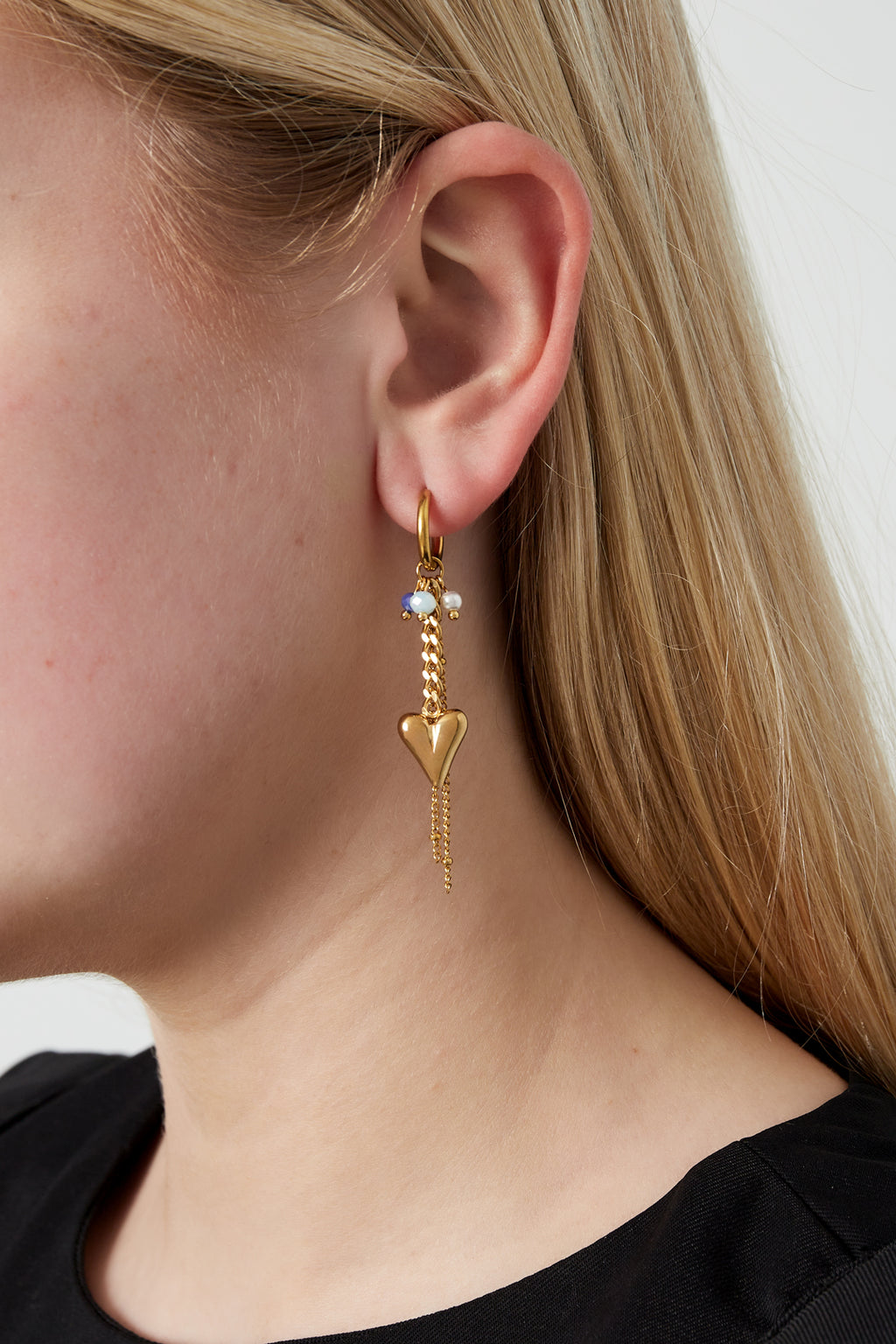 Hartvormige oorbellen