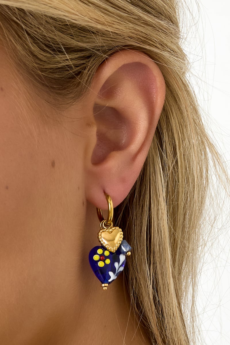 Oorbellen van roestvrij staal met hartjes, casual, dagelijks, eenvoudig, serie, damessieraden