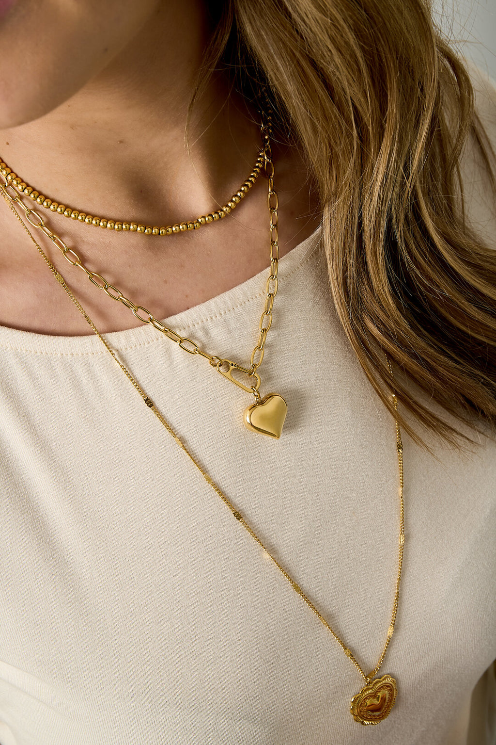 Ketting hangend hart met frontsluiting