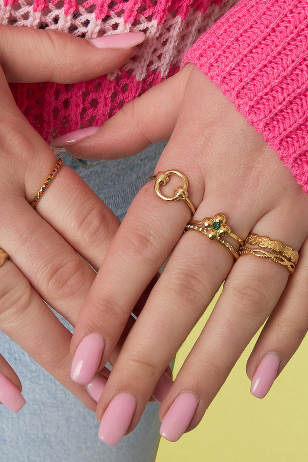 Minimalistische ringen van roestvrij staal, cirkelvormig, eenvoudig, dagelijks gebruik, eenvoudige serie, dames sieraden