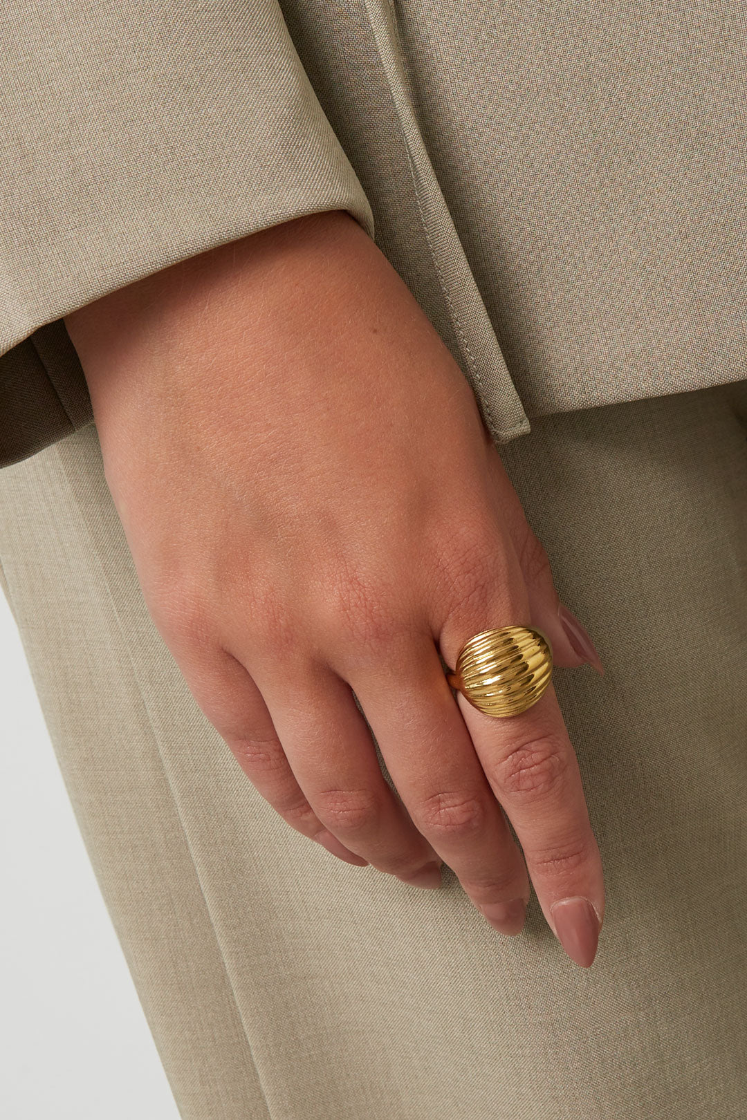 Statementringen van roestvrij staal met onregelmatige vorm, Daily Daily Simple-serie, damessieraden