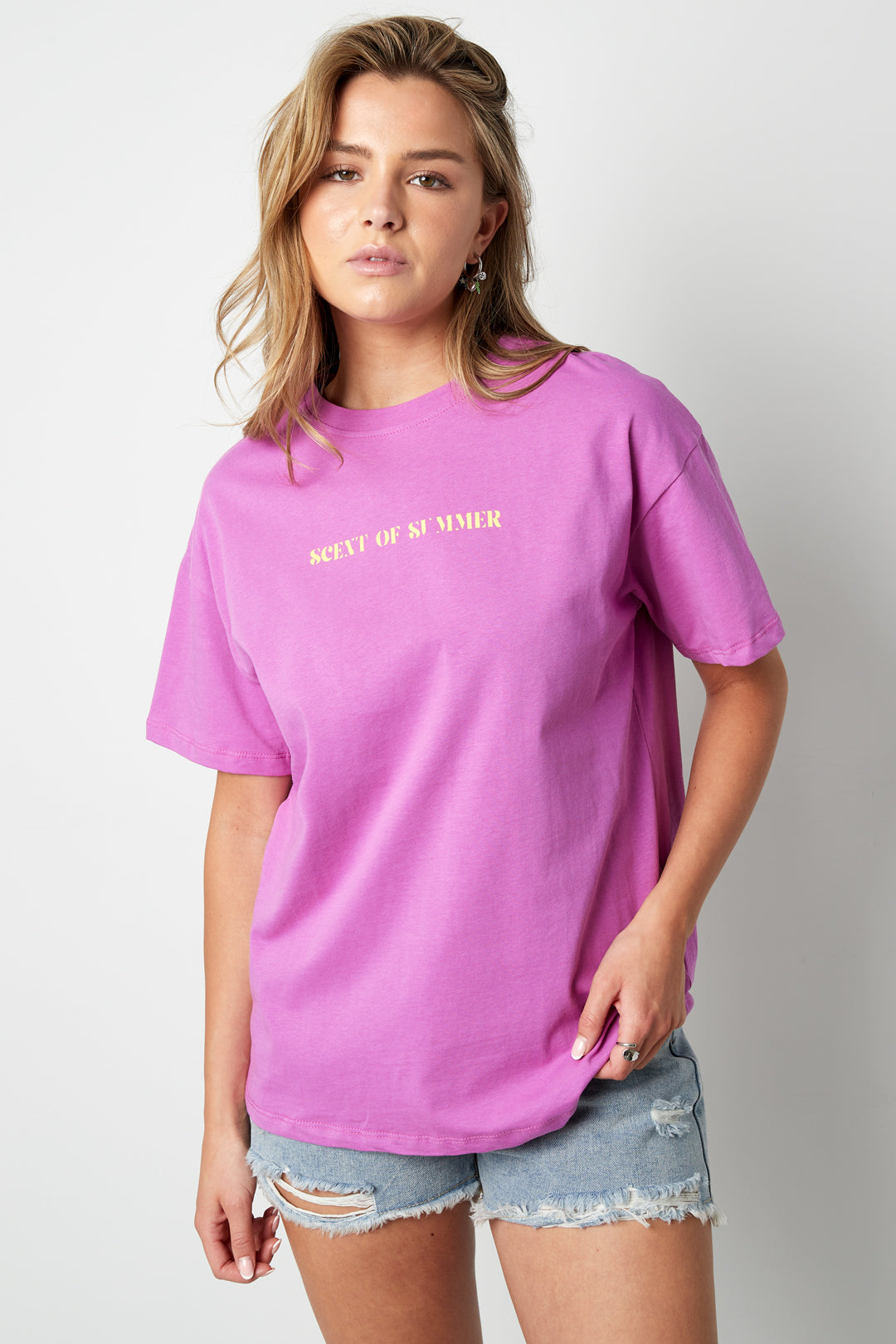 Cotton Vrouwen T-shirt Casual Letters