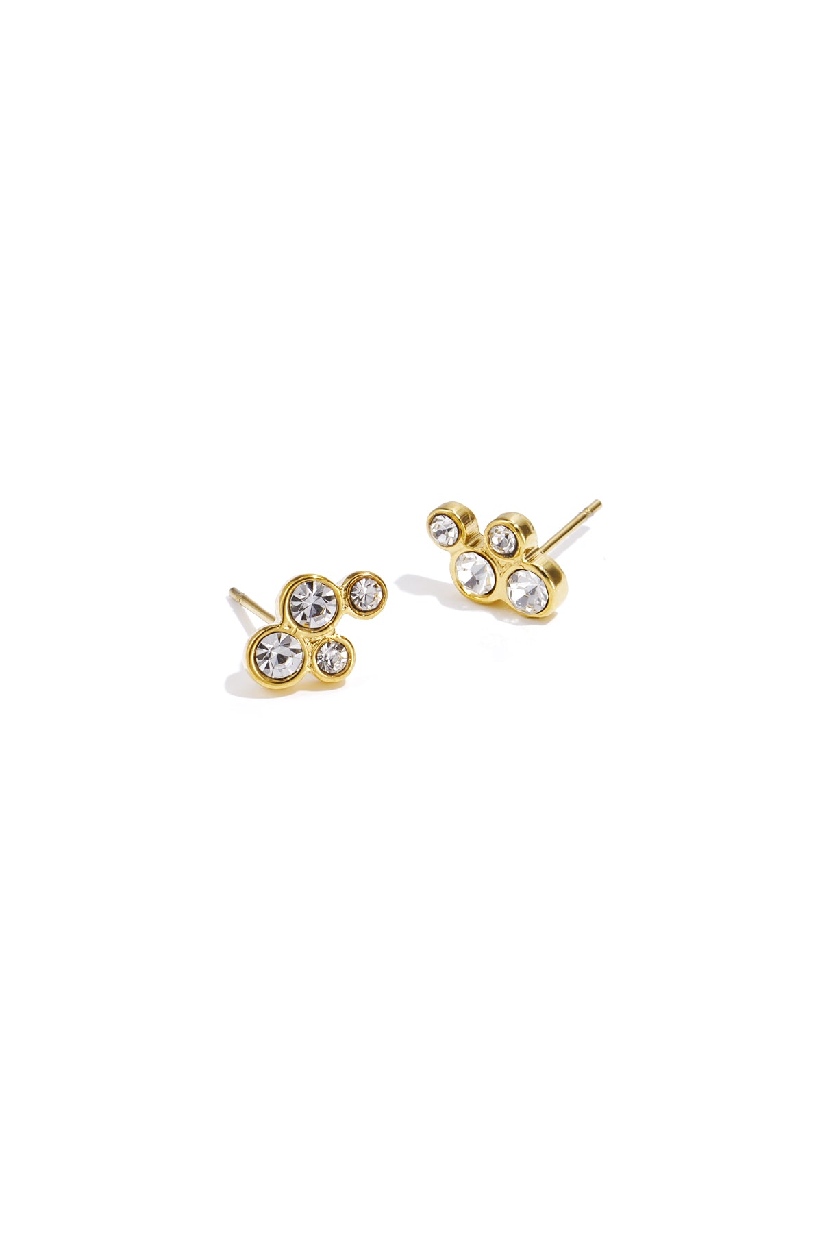 Roestvrijstalen oorknopjes met stippen, Simple Daily Simple serie, dames sieraden
