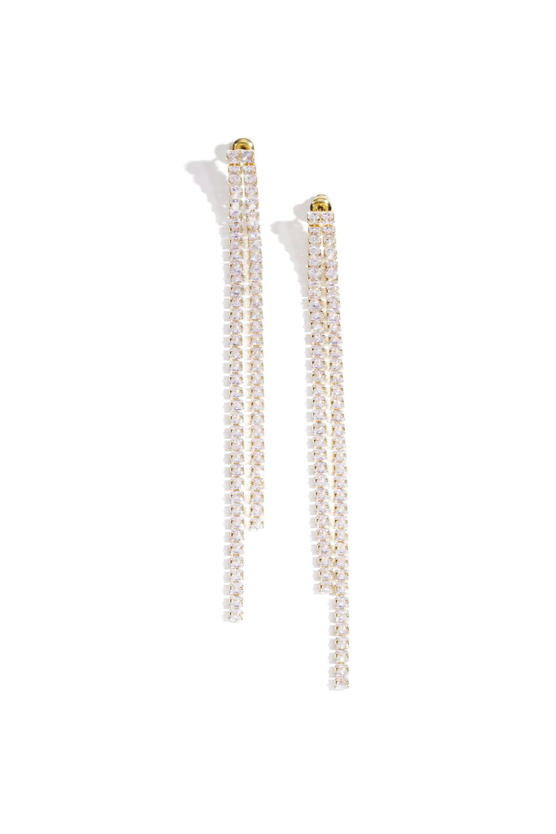 Koperen oorbellen met hanger, geometrisch, elegant, kerst, luxe serie, damessieraden