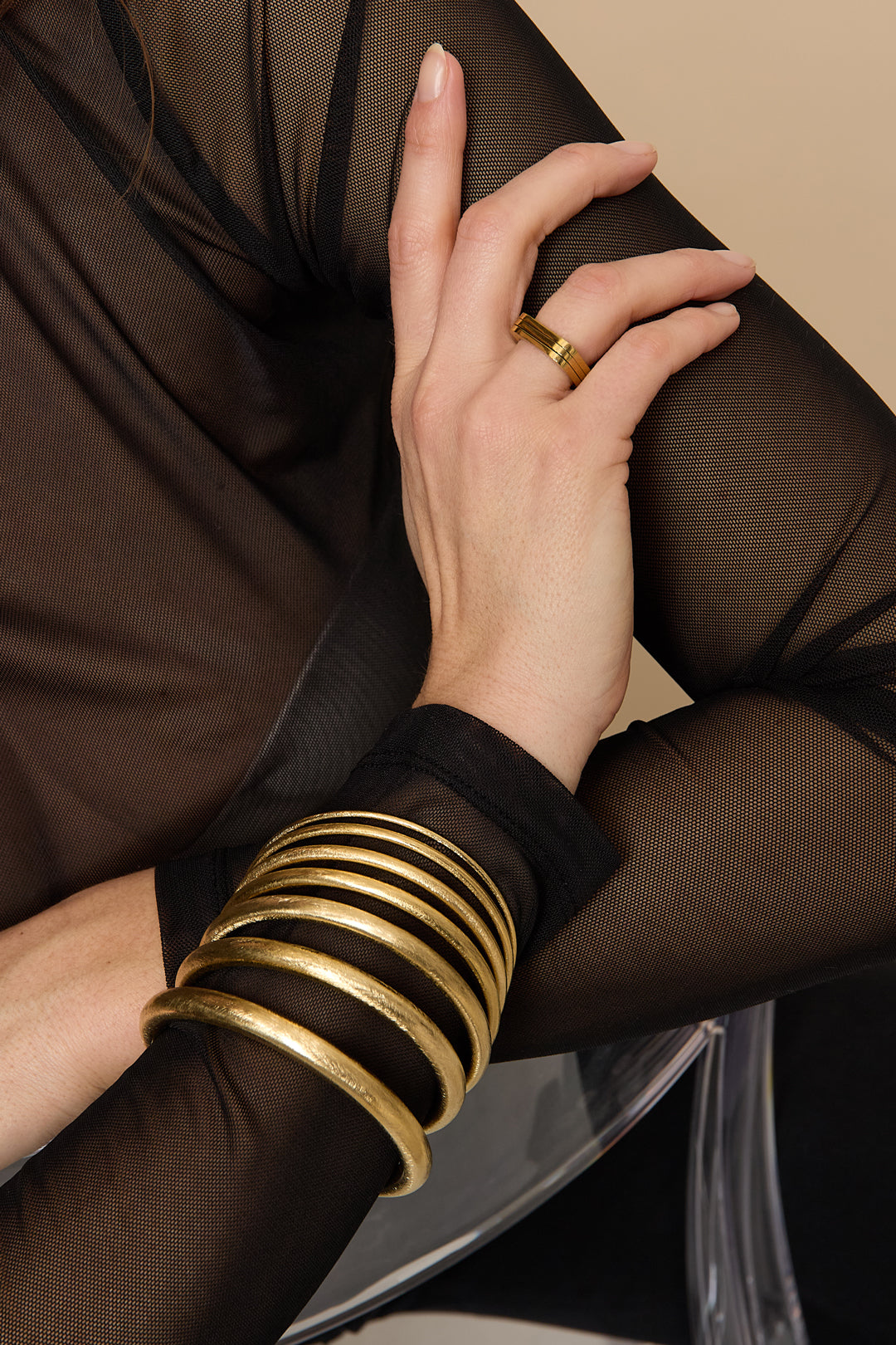 Ronde armbanden, eenvoudige dagelijkse sieraden uit de Simple Series voor dames - 7 mm