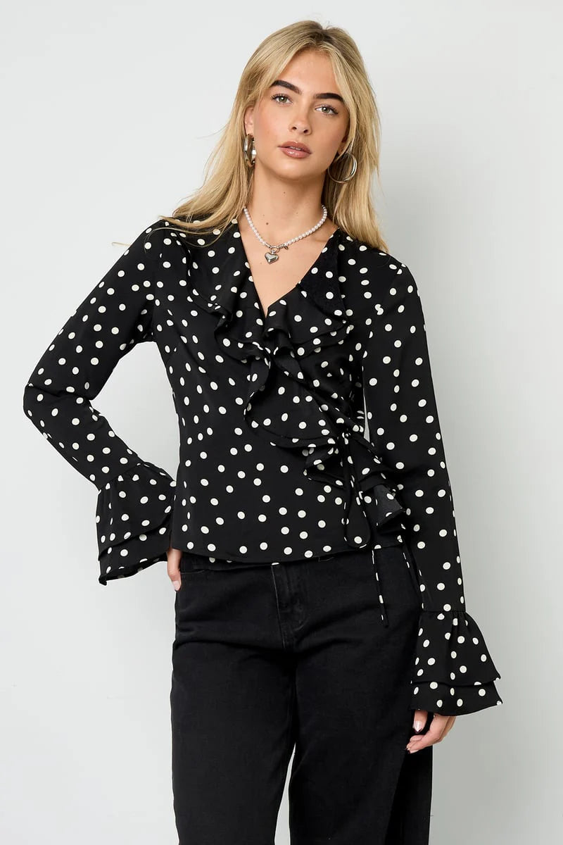 Polka love blouse