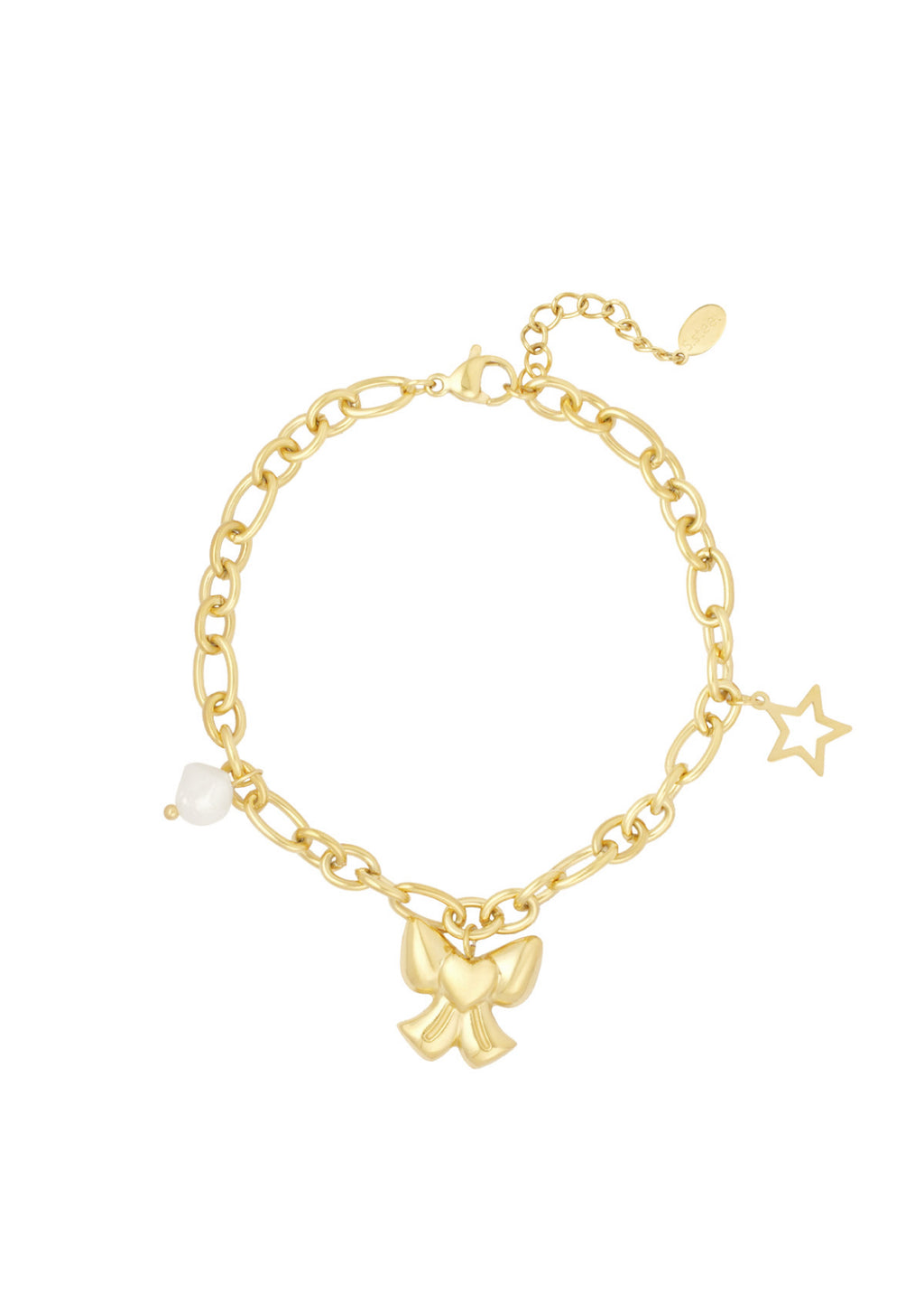 Bedelarmband met strik