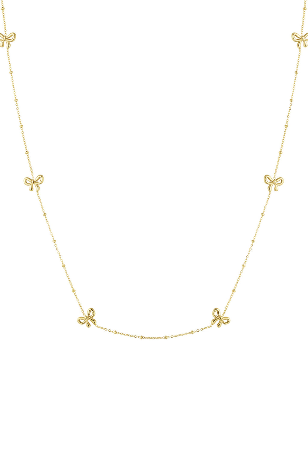 Lange ketting met strikken