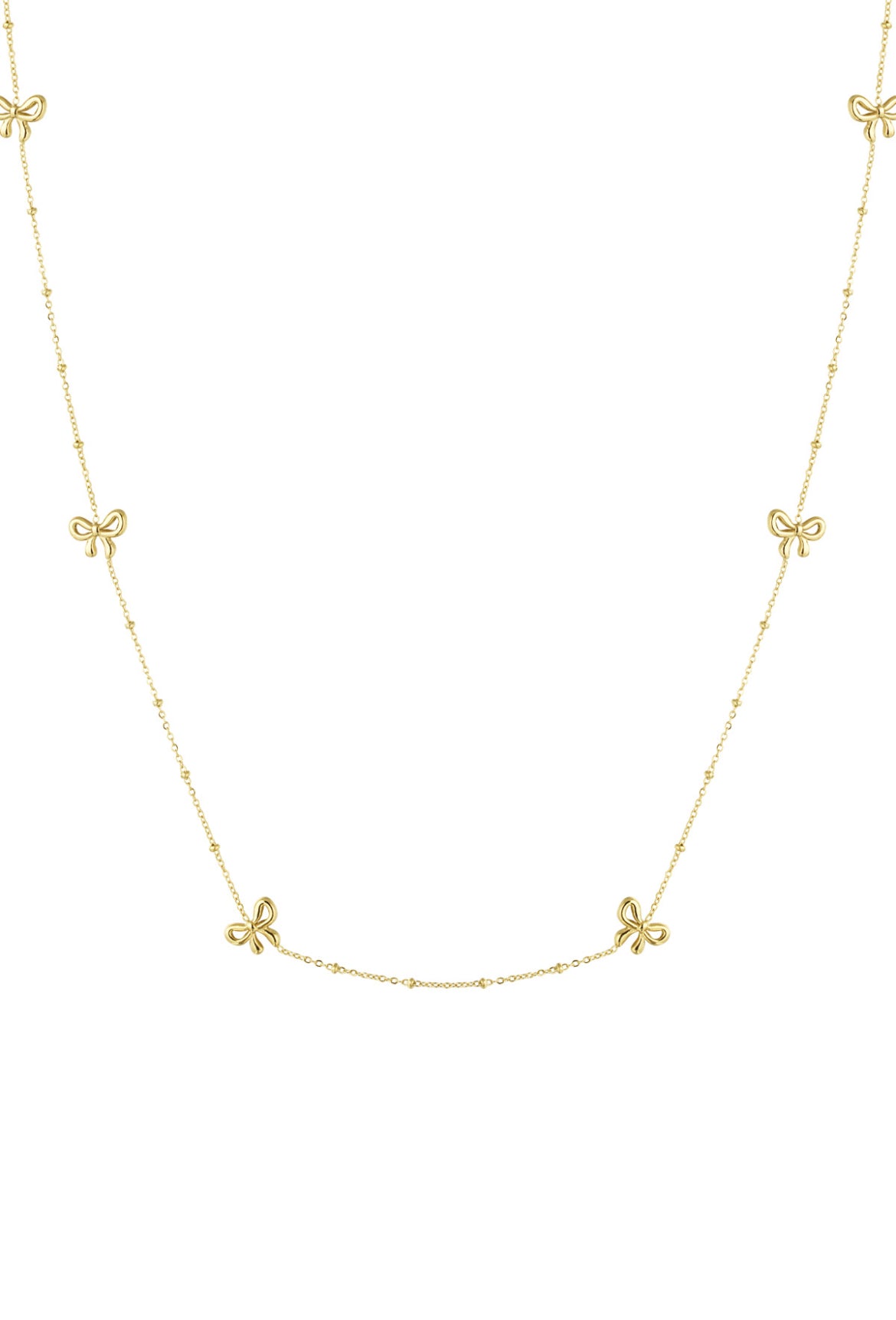Lange ketting met strikken
