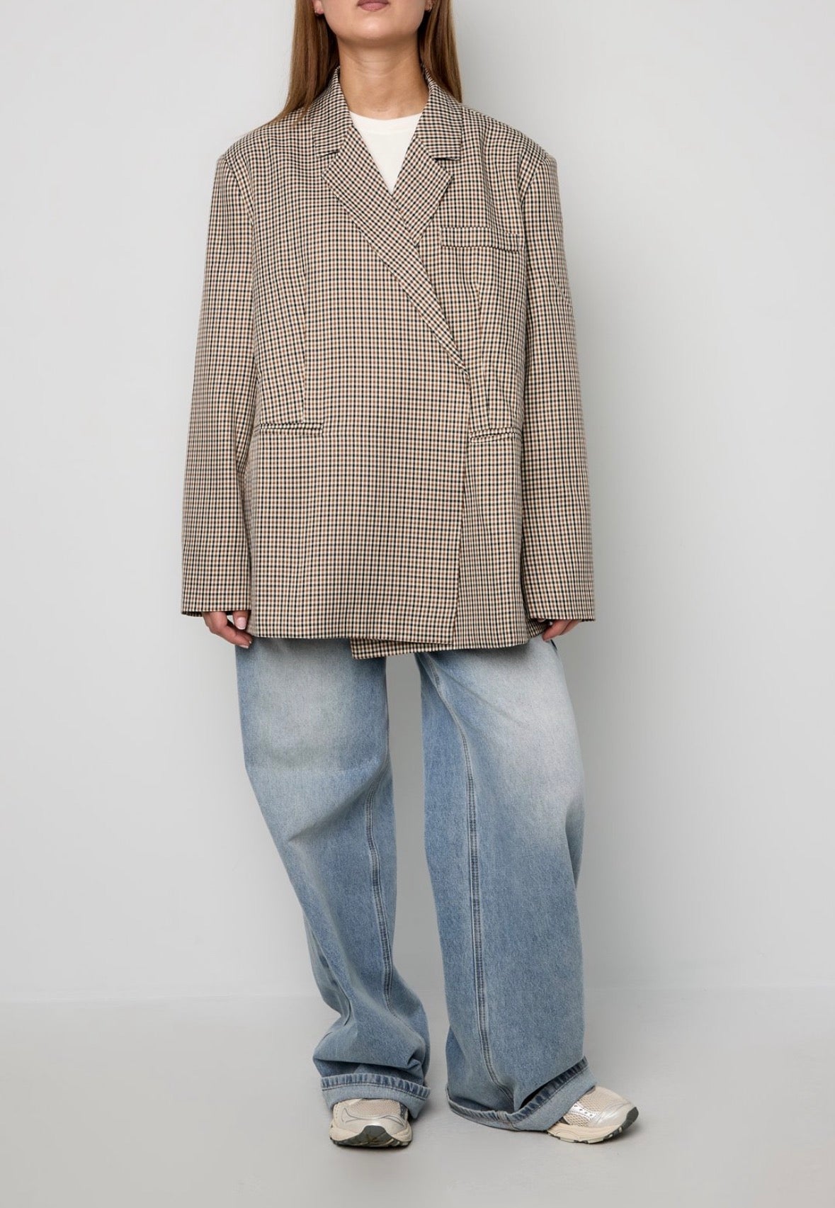 Geruite blazer oversized