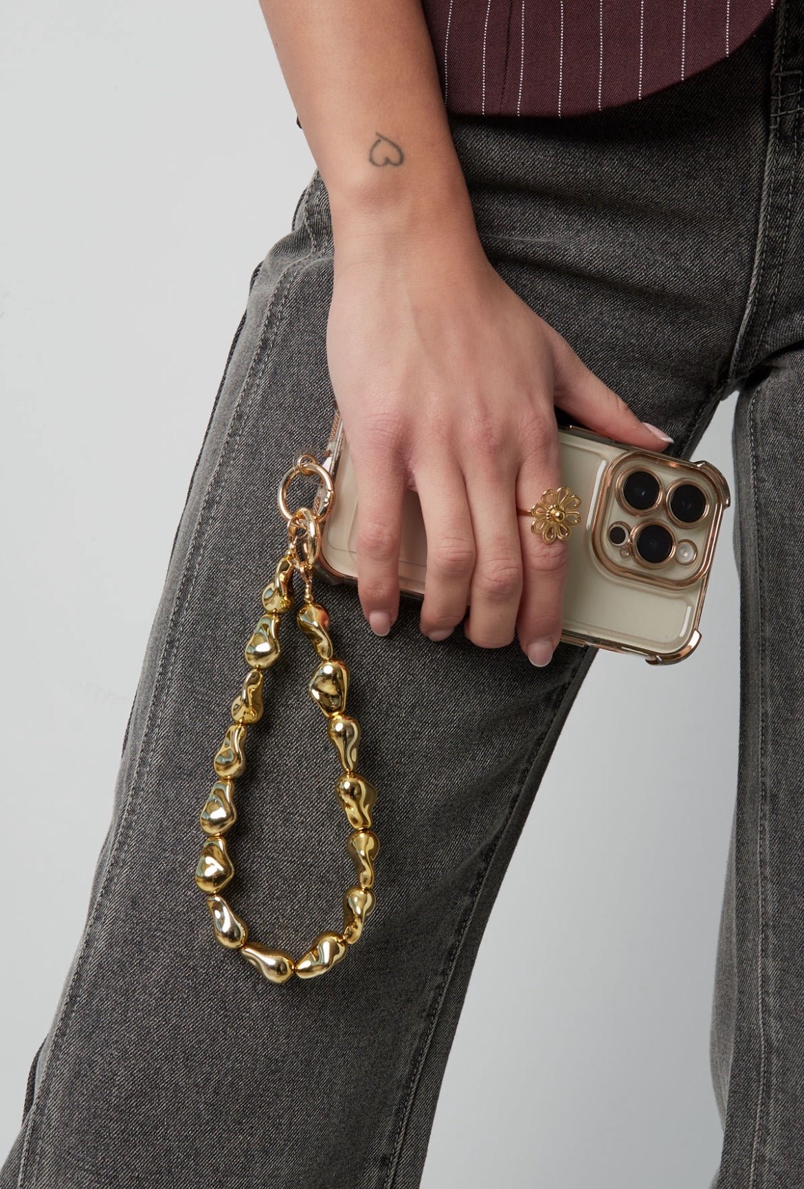 Telefoonkoord elegant edege-goud kleur