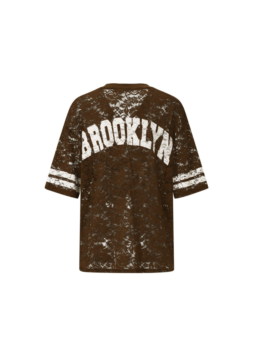 V-hals kant amerikaans t-shirt