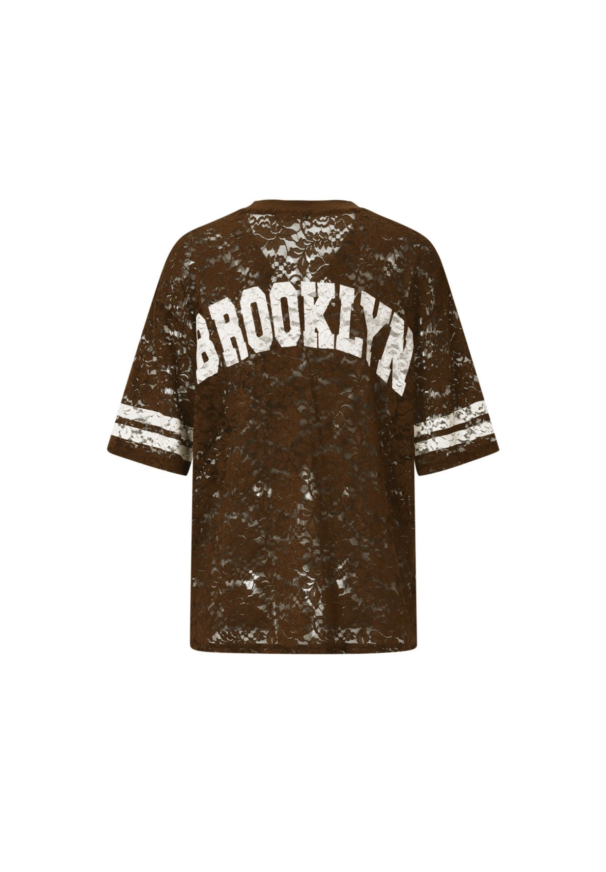 V-hals kant amerikaans t-shirt