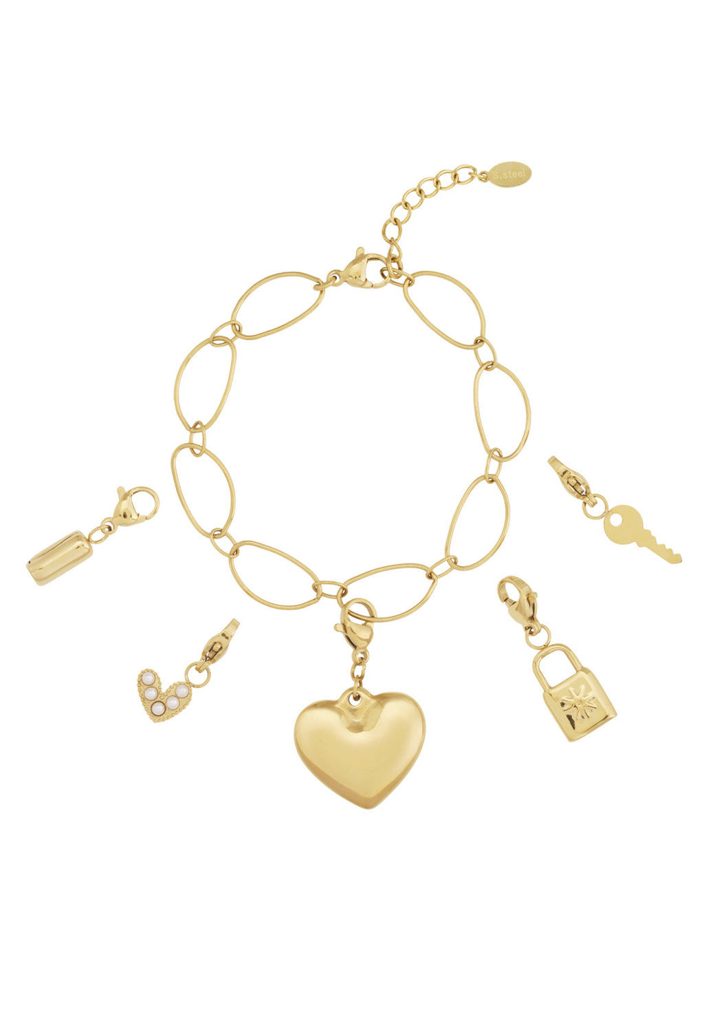 Grote hart DIY armband